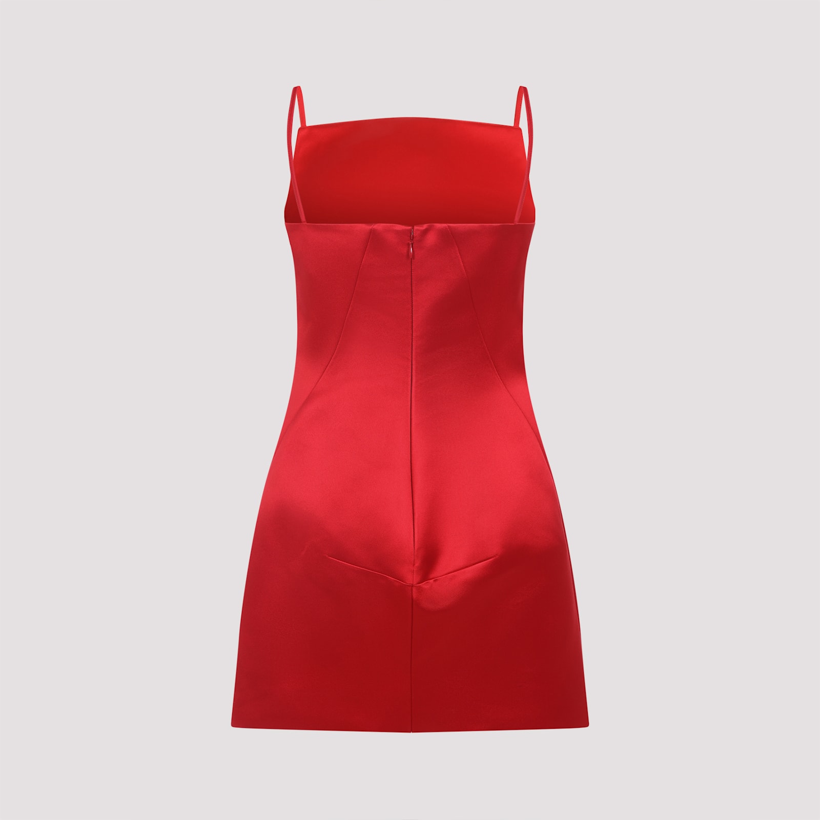 Givenchy Fitted Spaghetti Strap Silk Dress In Red In Red