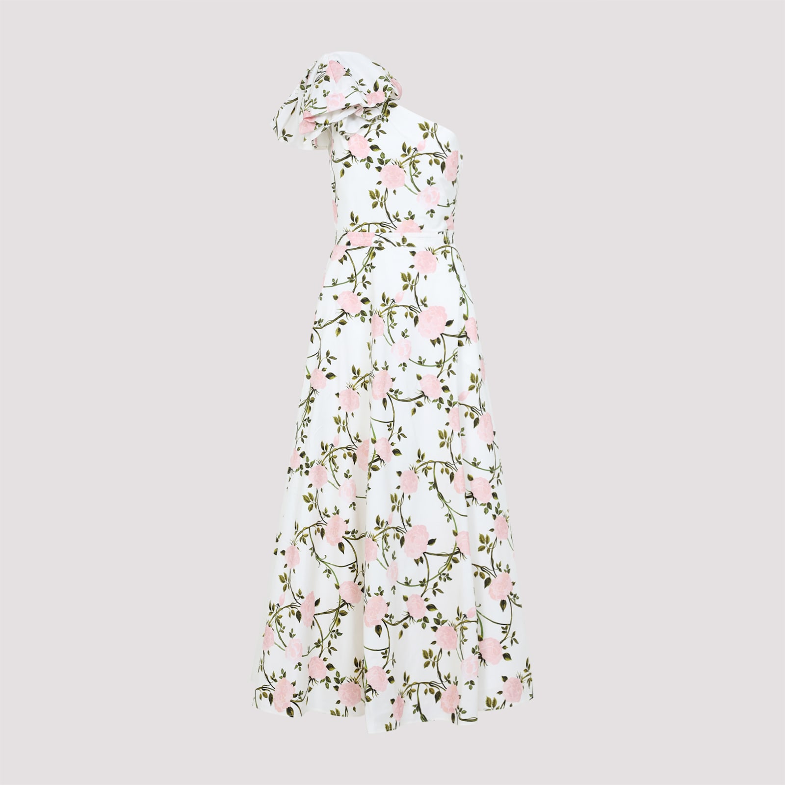 Giambattista Valli One-shoulder Floral Maxi Dress In Ivory Multi