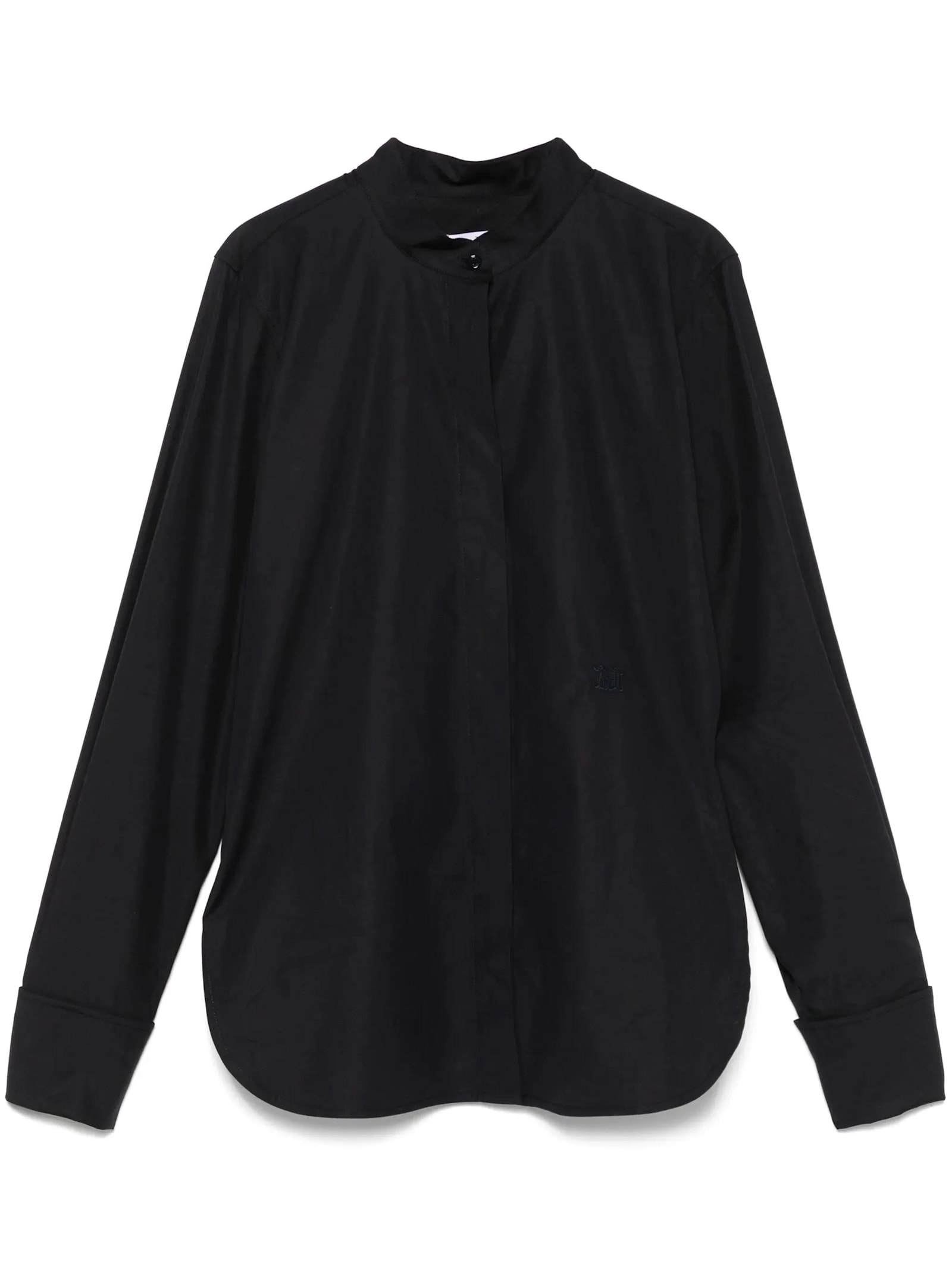 Max Mara Buttoned Long-sleeved Shirt In Black