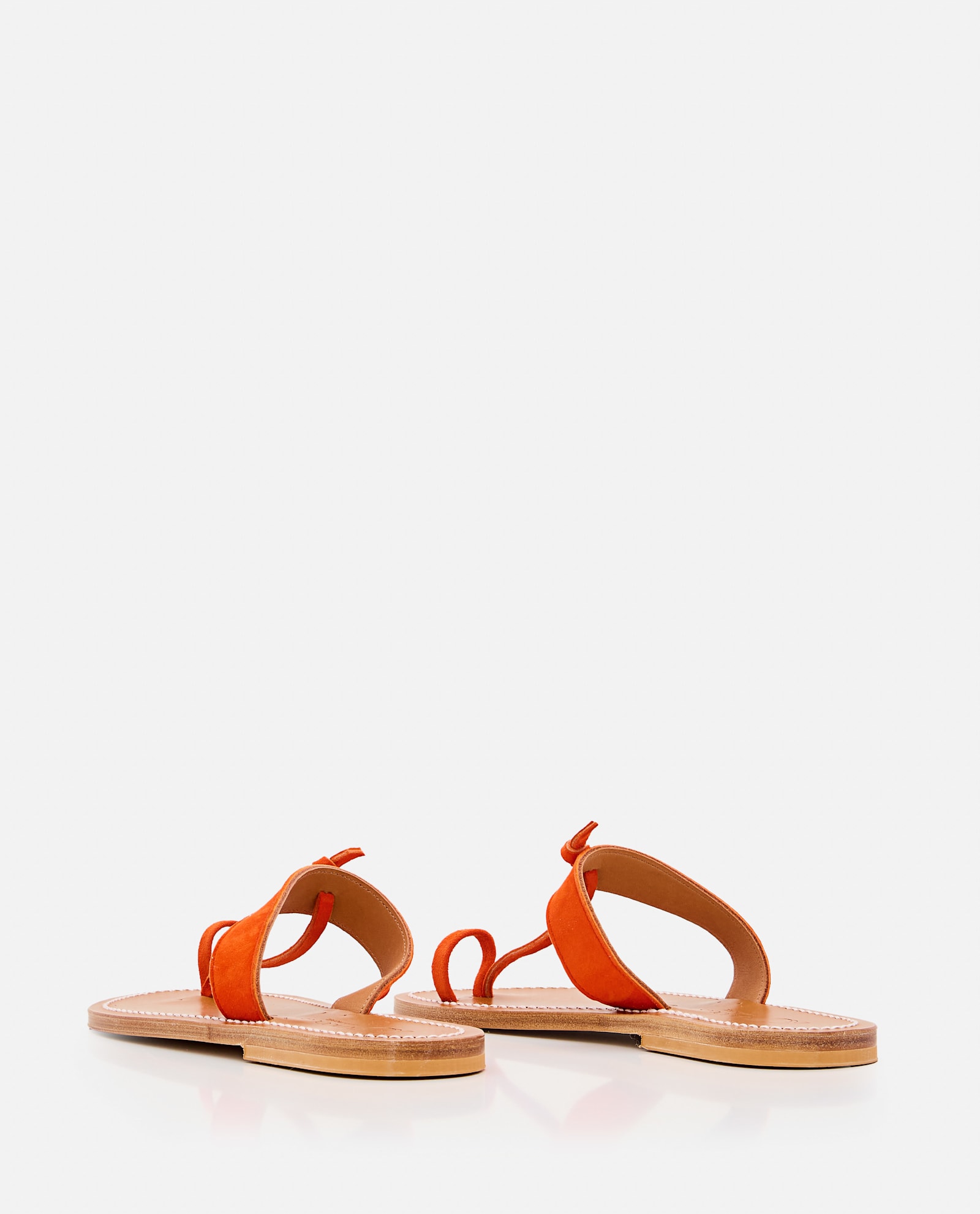 Kjacques K Jacques St Tropez Ganges Leather Sandal In Orange