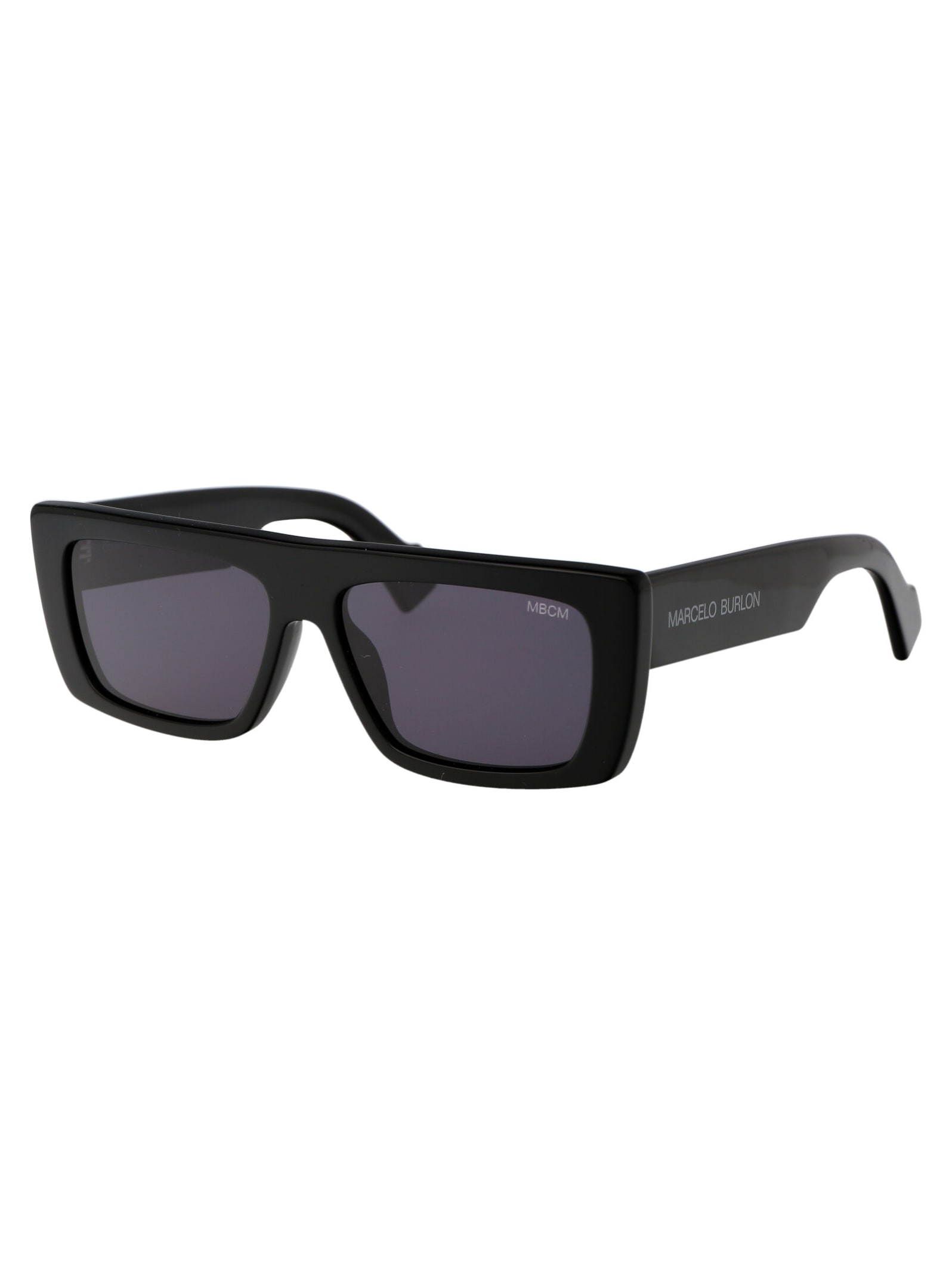 Shop Marcelo Burlon County Of Milan Lebu Sunglasses In 1007 Black