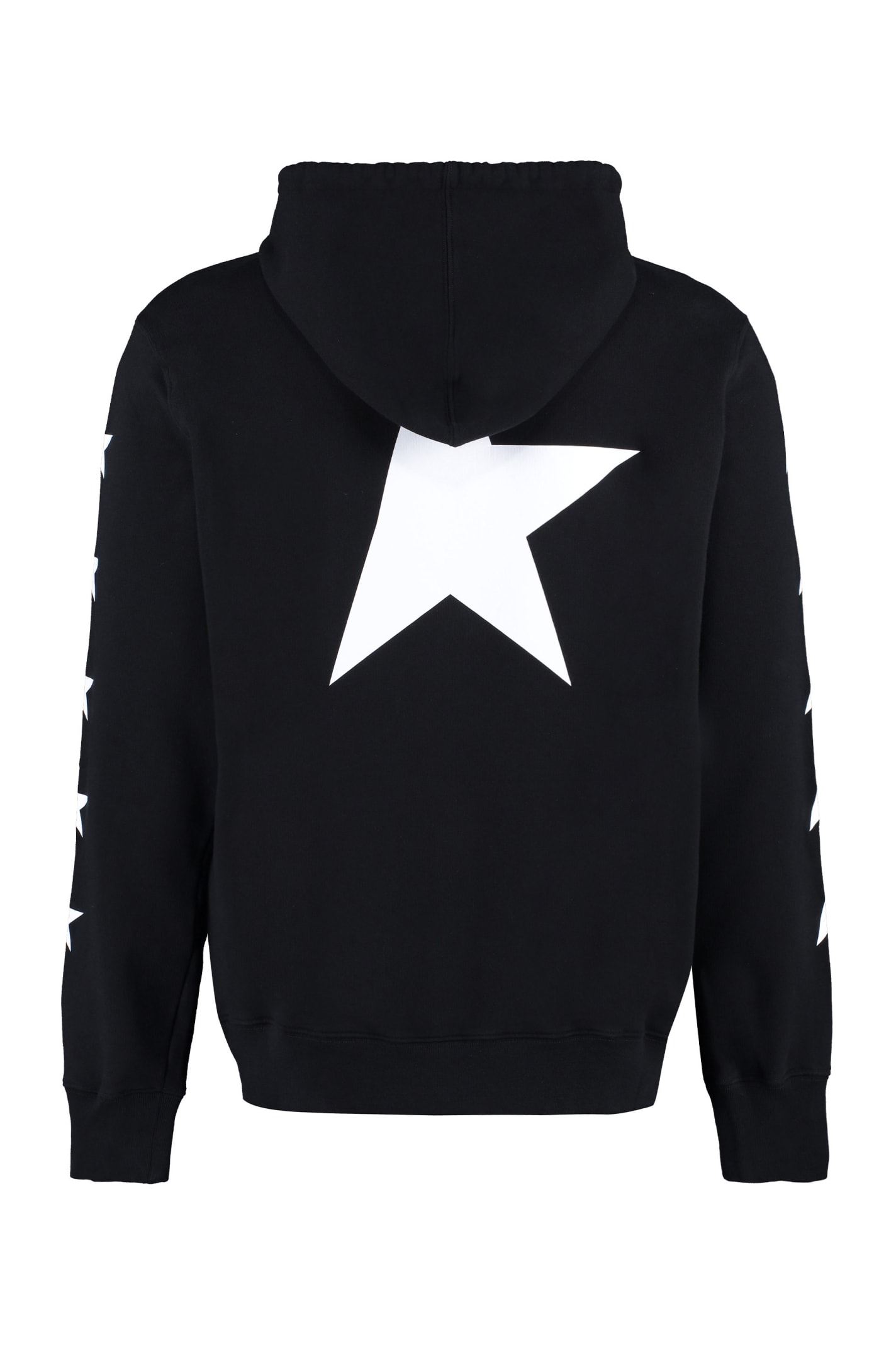 Shop Golden Goose Cotton Hoodie In Black