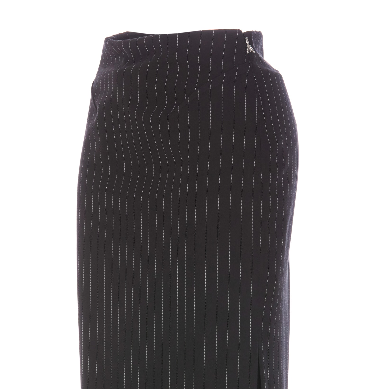 Shop Patrizia Pepe Midi Skirt In Black