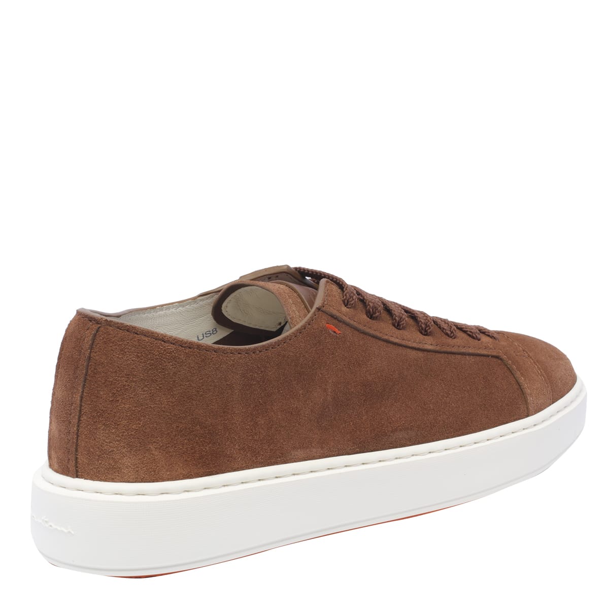 Shop Santoni Suede Sneakers In Brown