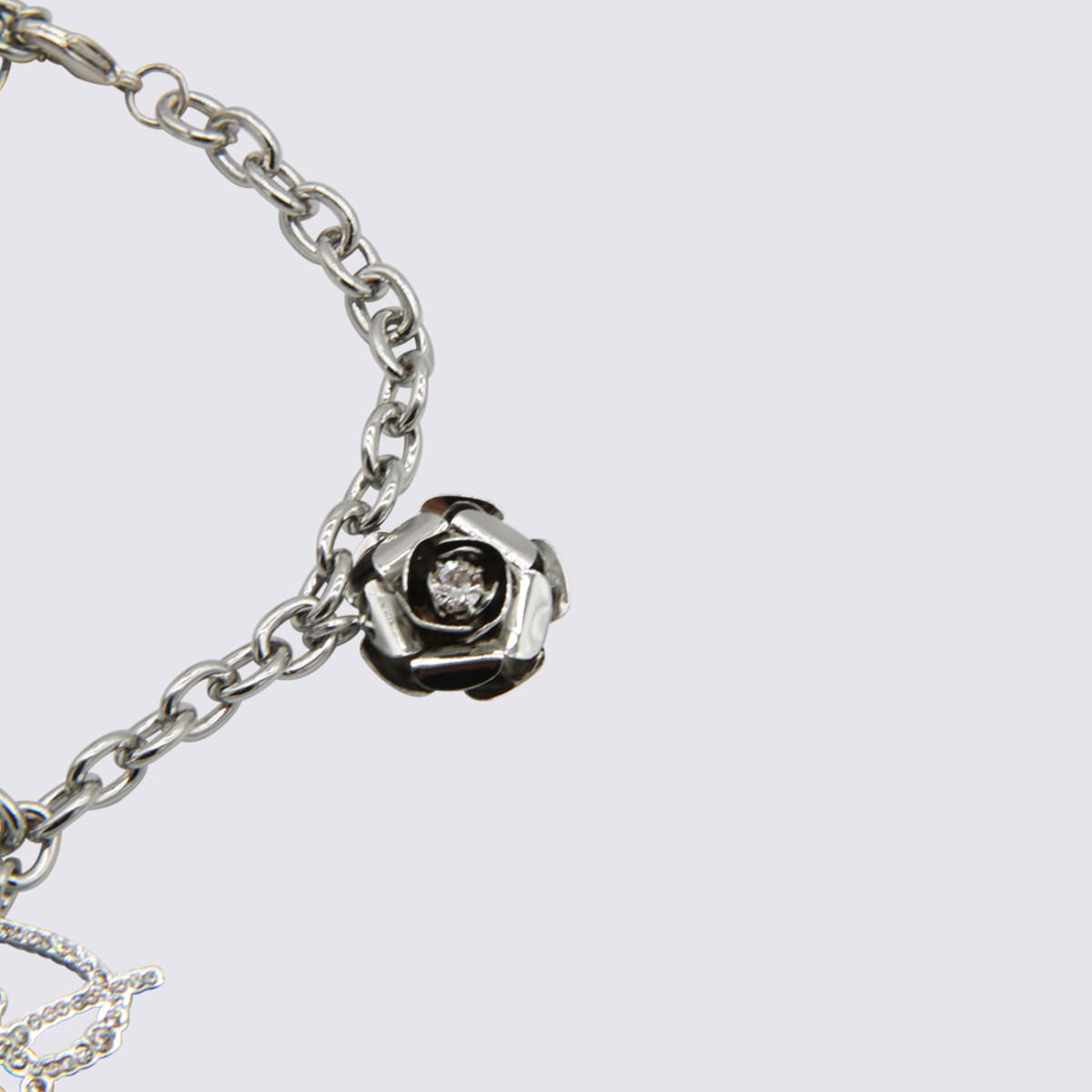 Blumarine Charm Bracelets Crystal Embellishments In Metallic