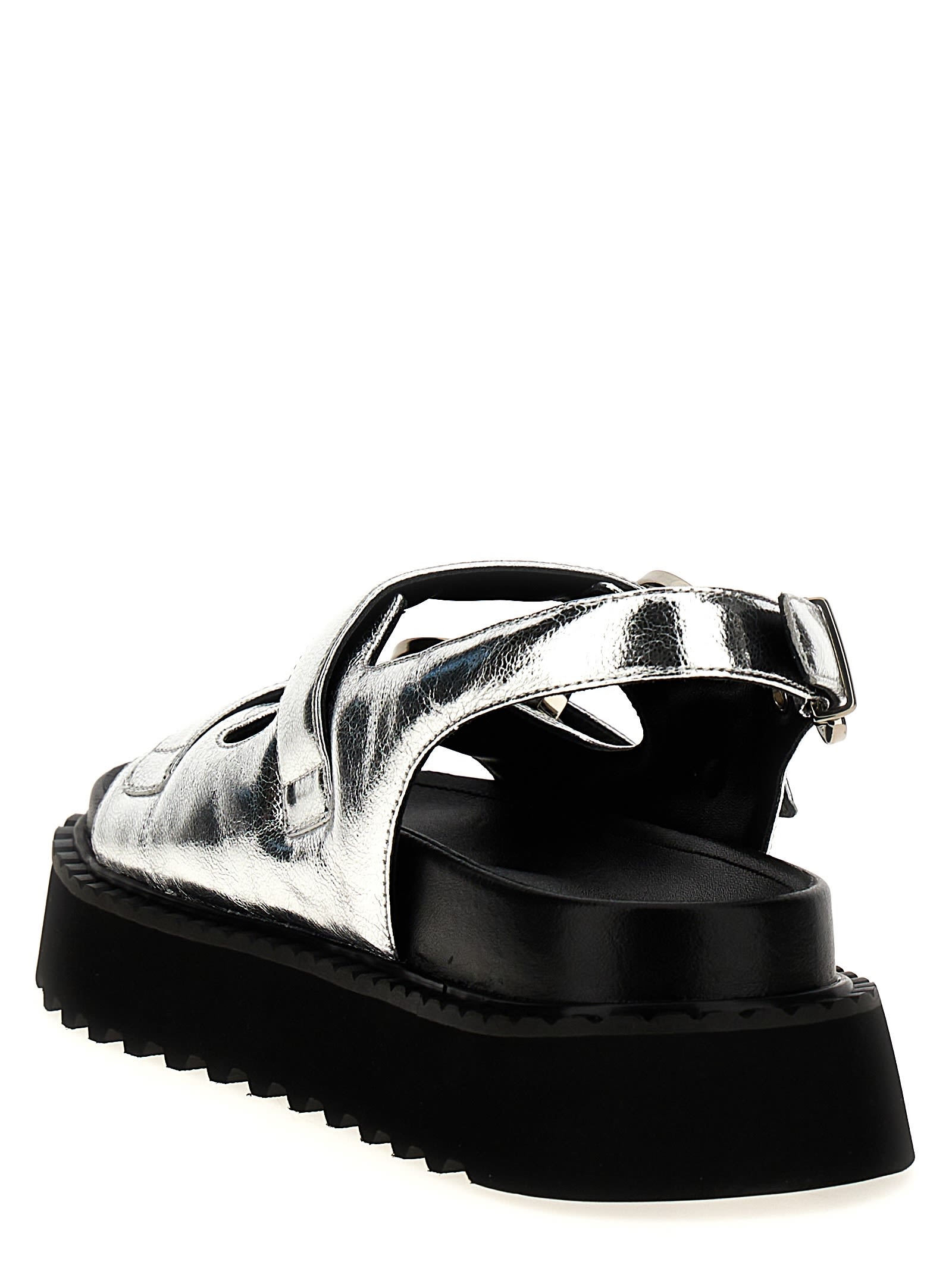 Shop Pinko Kate 03 Sandals In Silver