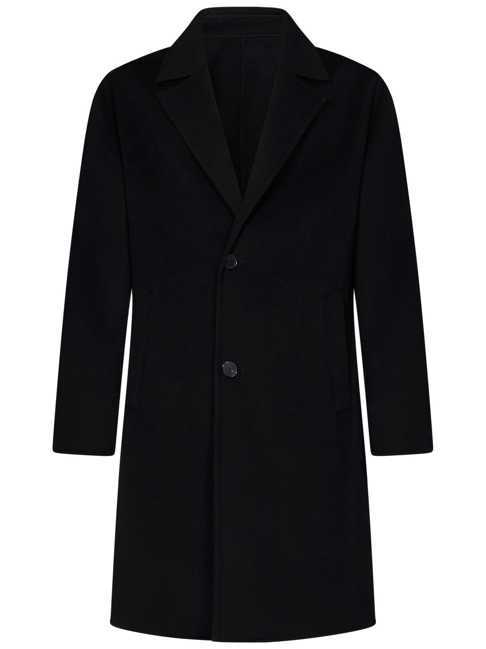 Shop Low Brand Coat In Black