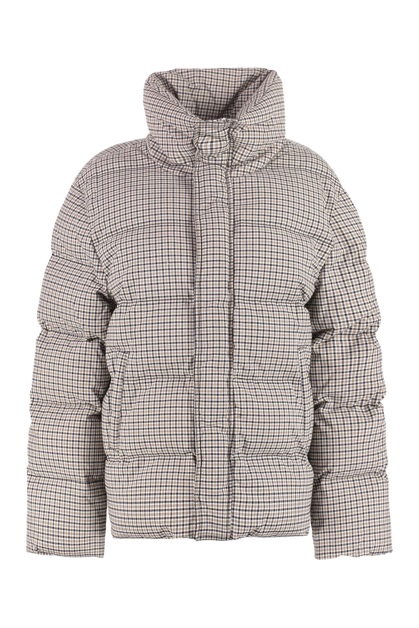 STAUD Ace Checked Down Jacket
