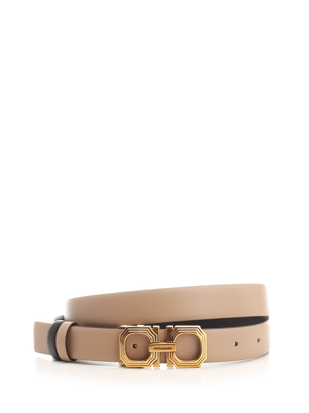 Cappuccino Leather Reversible Belt