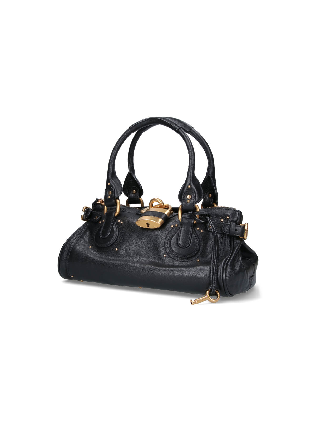 Chloé Paddington Bag In Grained Buffalo Leather In Black