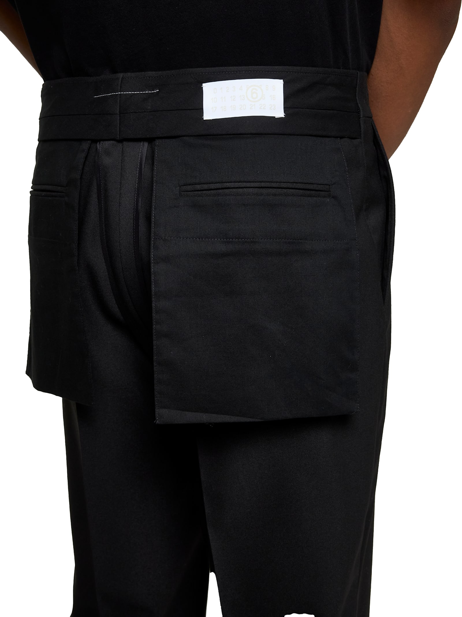 Mm6 Maison Margiela Straight-leg Tailored Trousers In Black