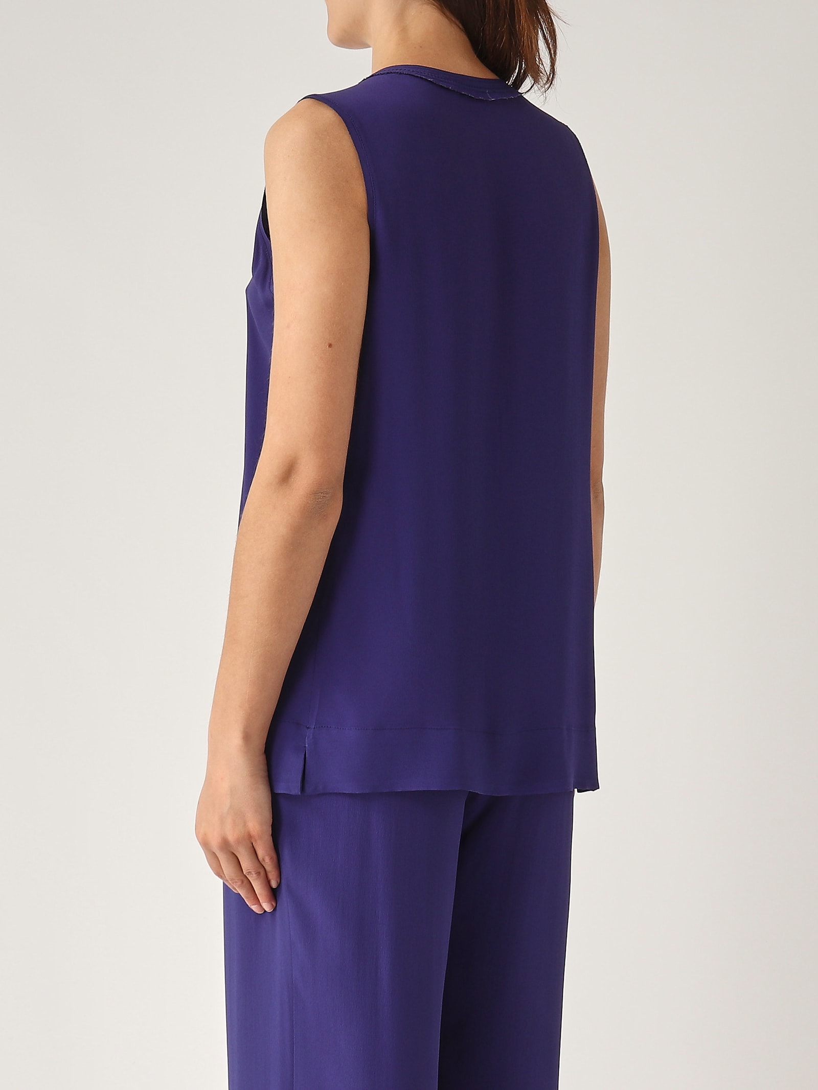 Maliparmi Top Fluid Crepe Top-wear In Purple