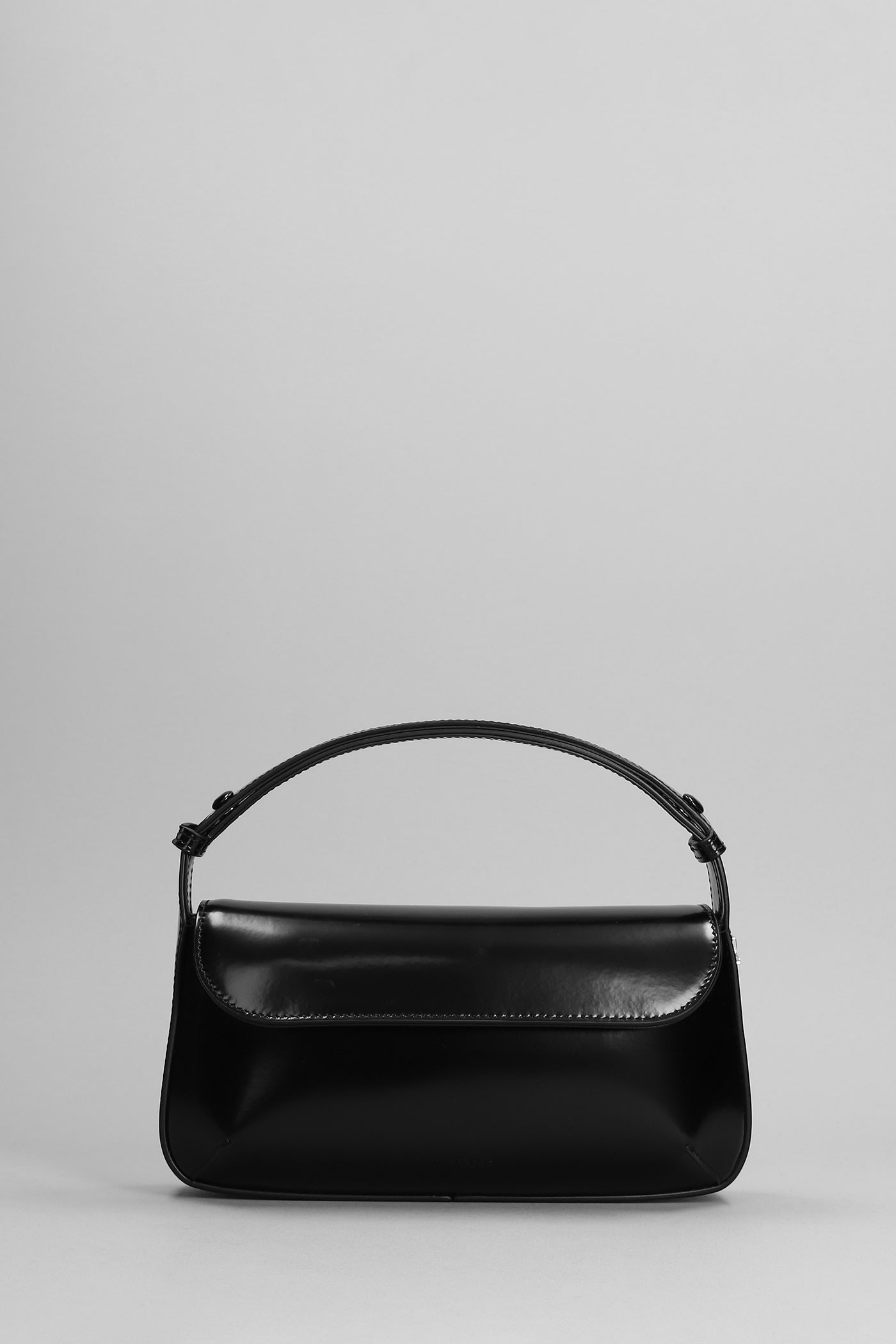 Courrèges Sleek Hand Bag In Black Leather