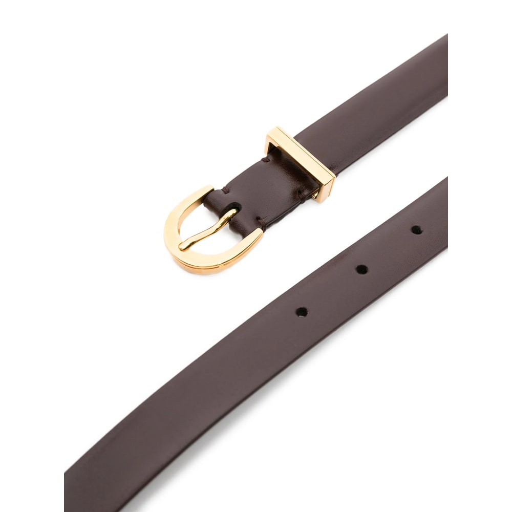 Khaite Leather Belts In Black