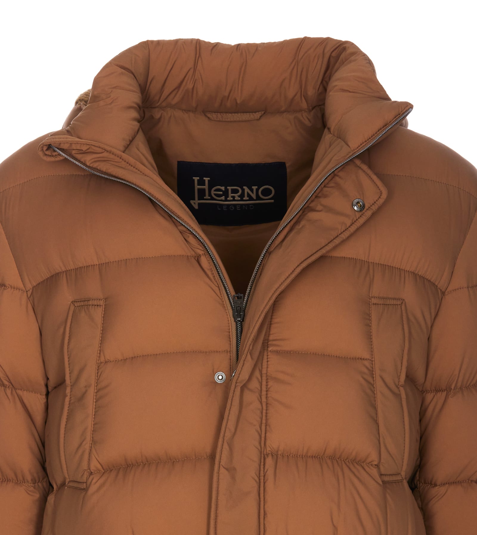 Shop Herno Il Parka Down Jacket In Brown