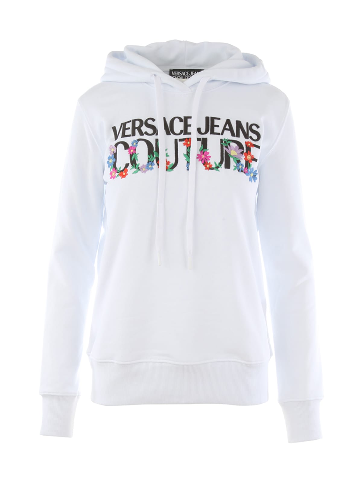 Versace Jeans Couture Logo Flower Embro Sweatshirt Cotton Fleece