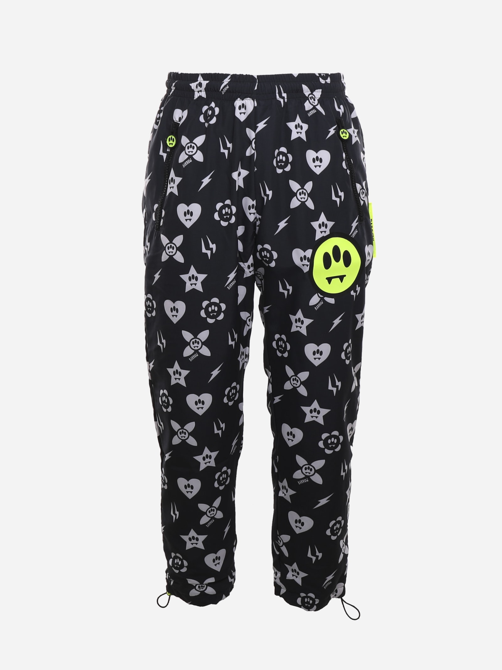 BARROW NYLON TROUSERS WITH ALL-OVER GRAPHIC PRINT,029158 -110
