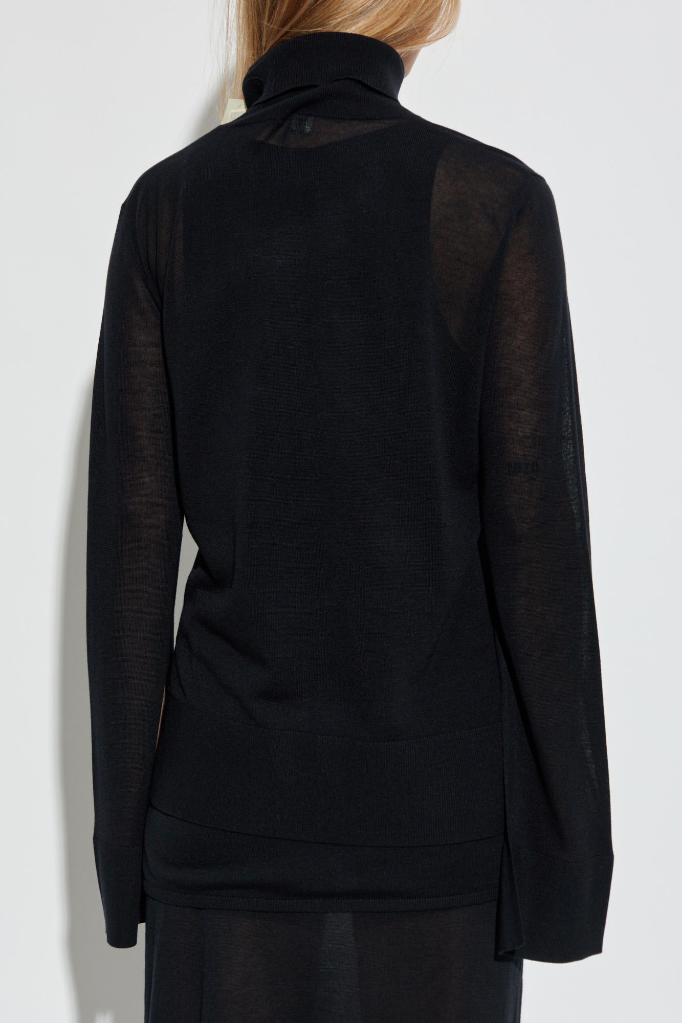Totême Toteme Sweater With Flared Sleeves In Black