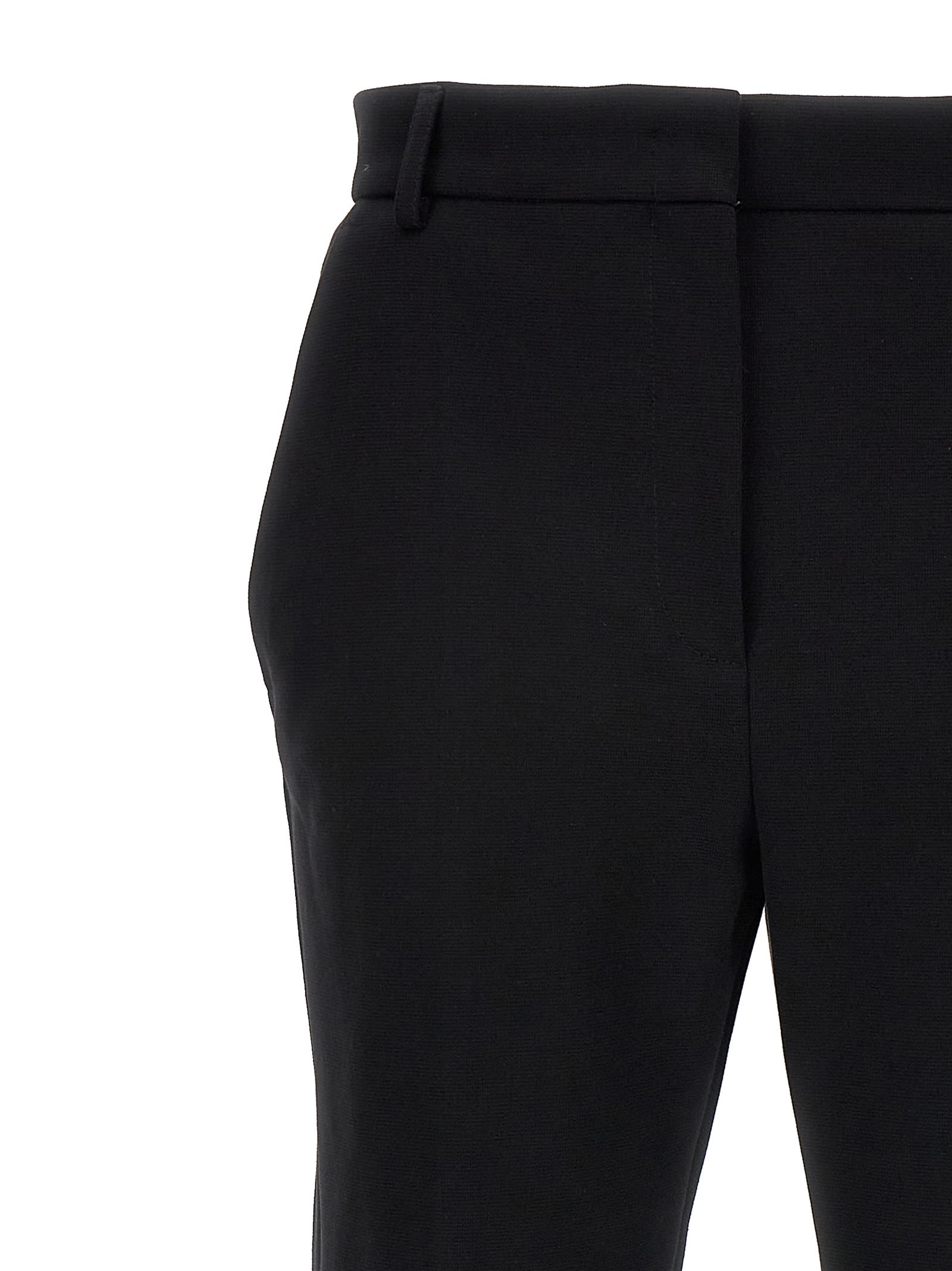 Sportmax Jersey Trousers With Back Pockets And Belt Loops In Black