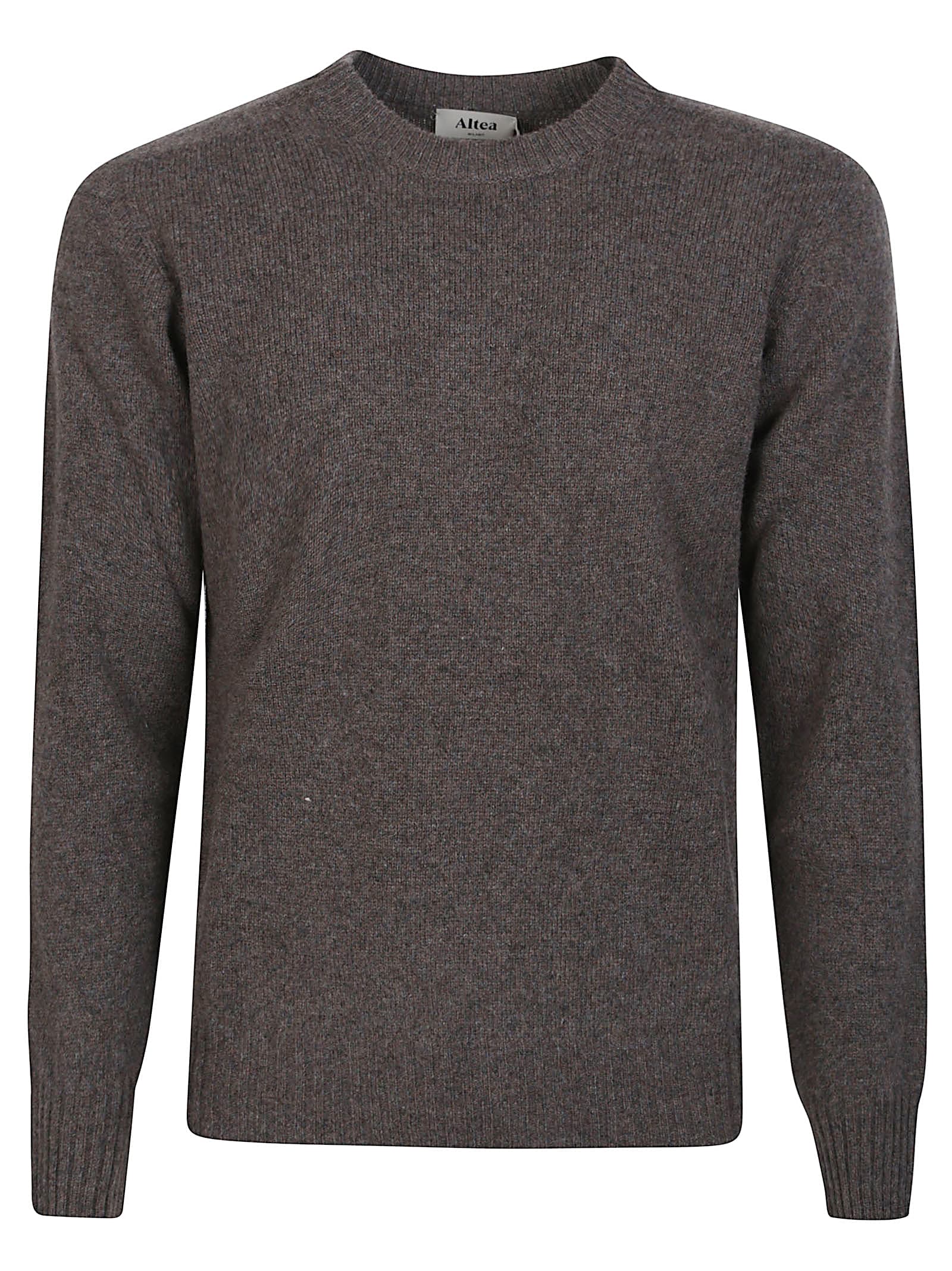 Altea Crew-neck Wool Sweater In Gray