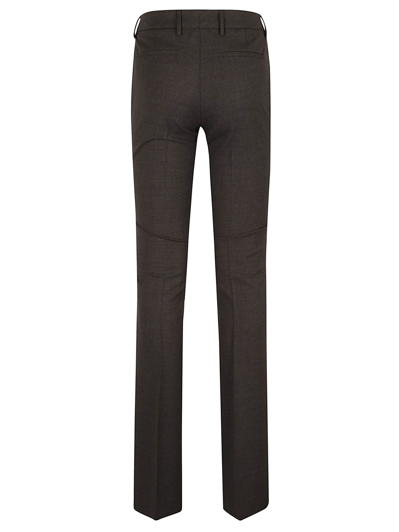 Shop Pt01 High-waist Flare Trousers In Grigio Antracite
