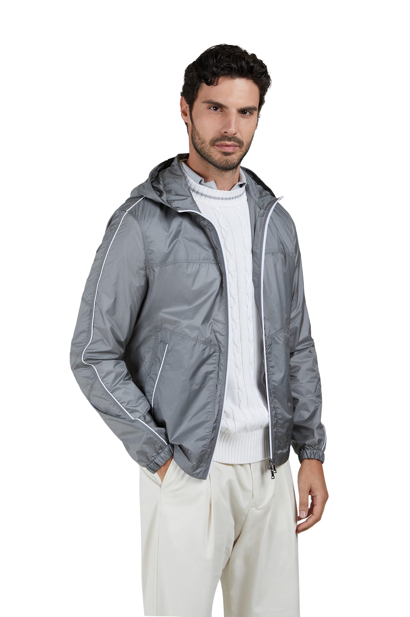 Paul&shark Pertex Windbreaker In Grey