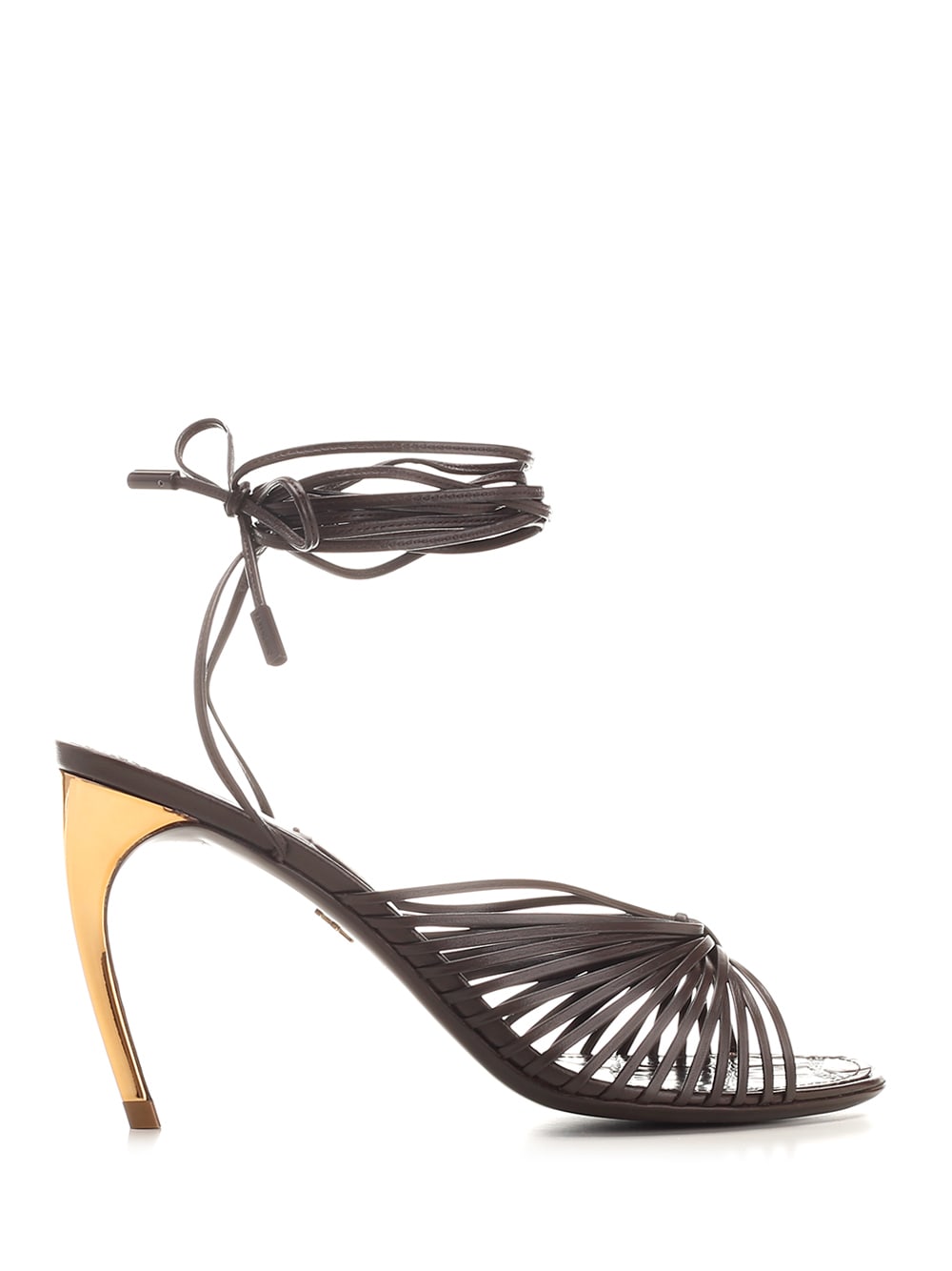 FERRAGAMO SANDAL WITH CURVED HEEL 