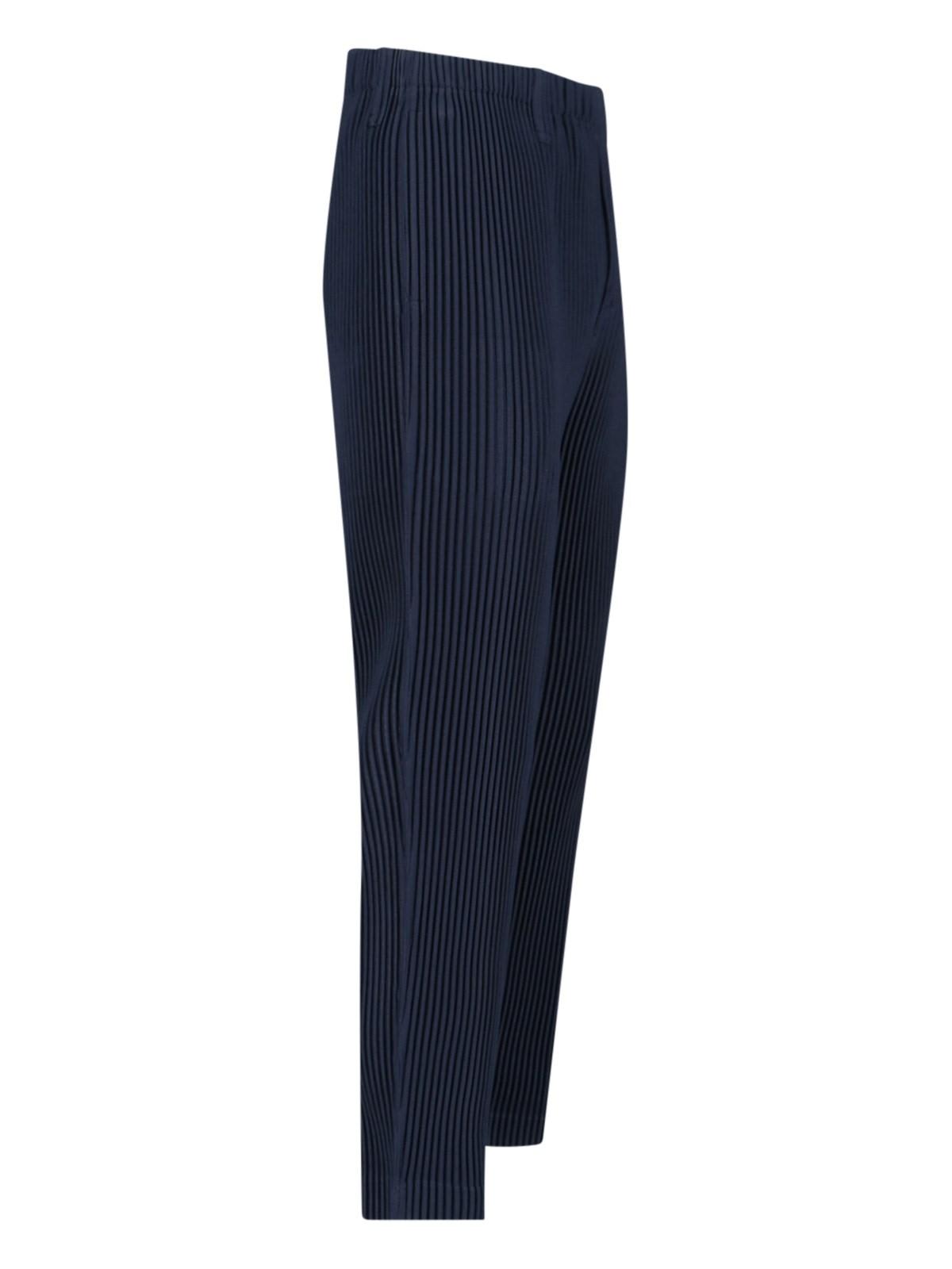 Shop Issey Miyake Pleated Pants In Blue