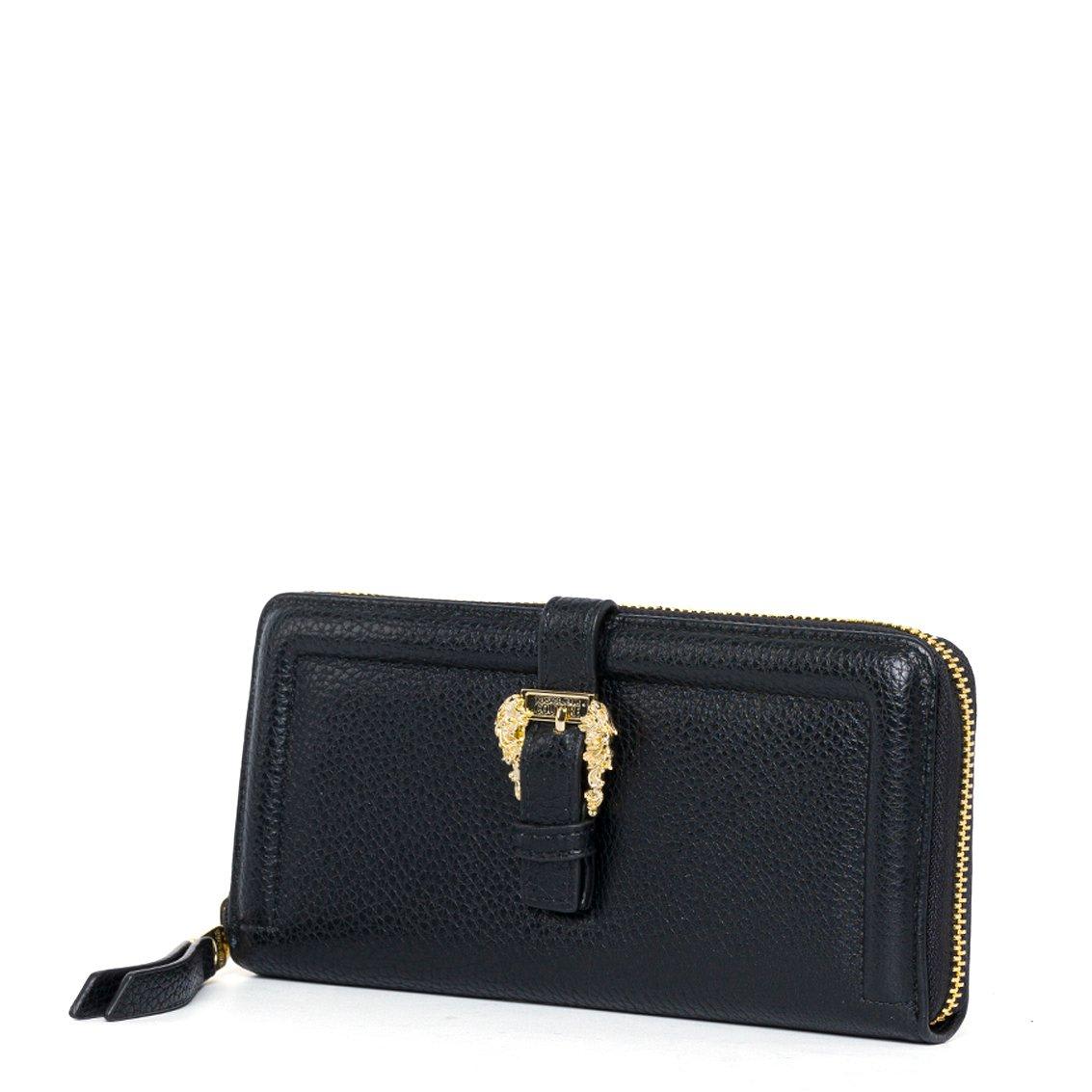 Versace Jeans Couture Continental Wallet In Black
