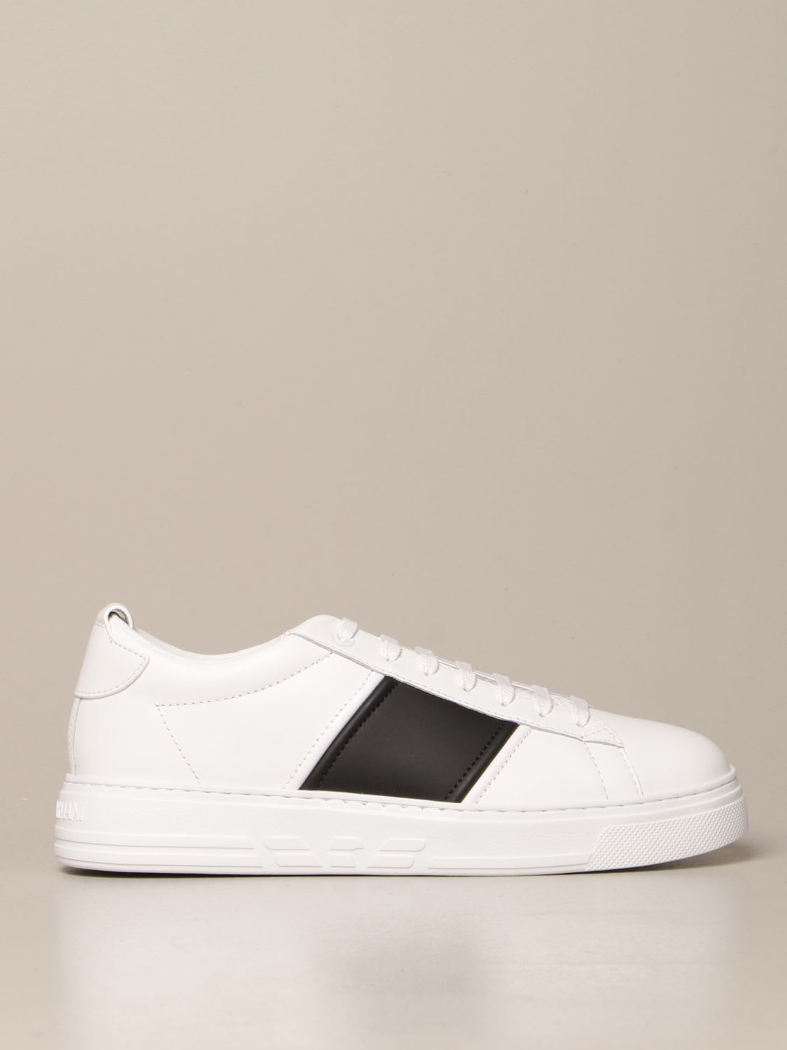 Emporio Armani Sneakers Emporio Armani Sneakers In Leather With Contrasting Band