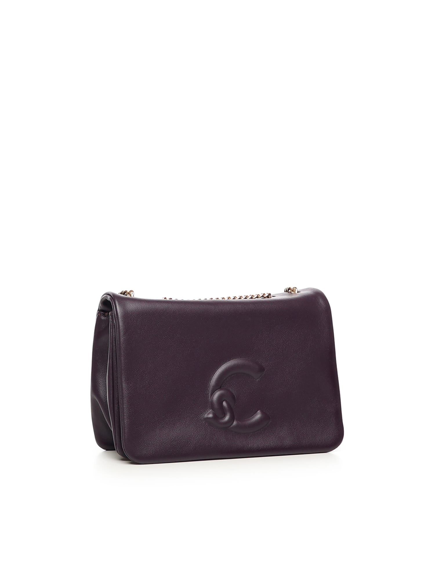 Coccinelle Smooth Leather Mini Bag In Purple