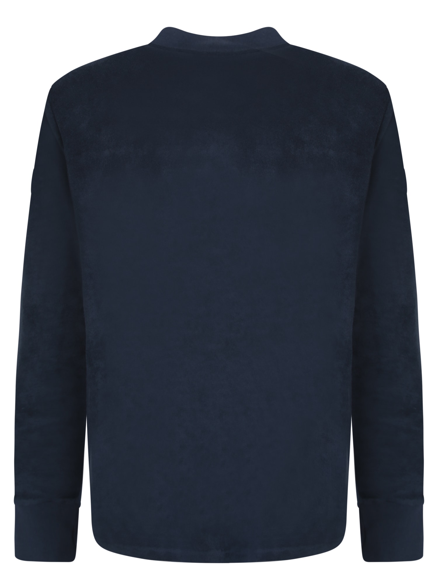 Shop Moncler Logo University Blue Sweatshirt