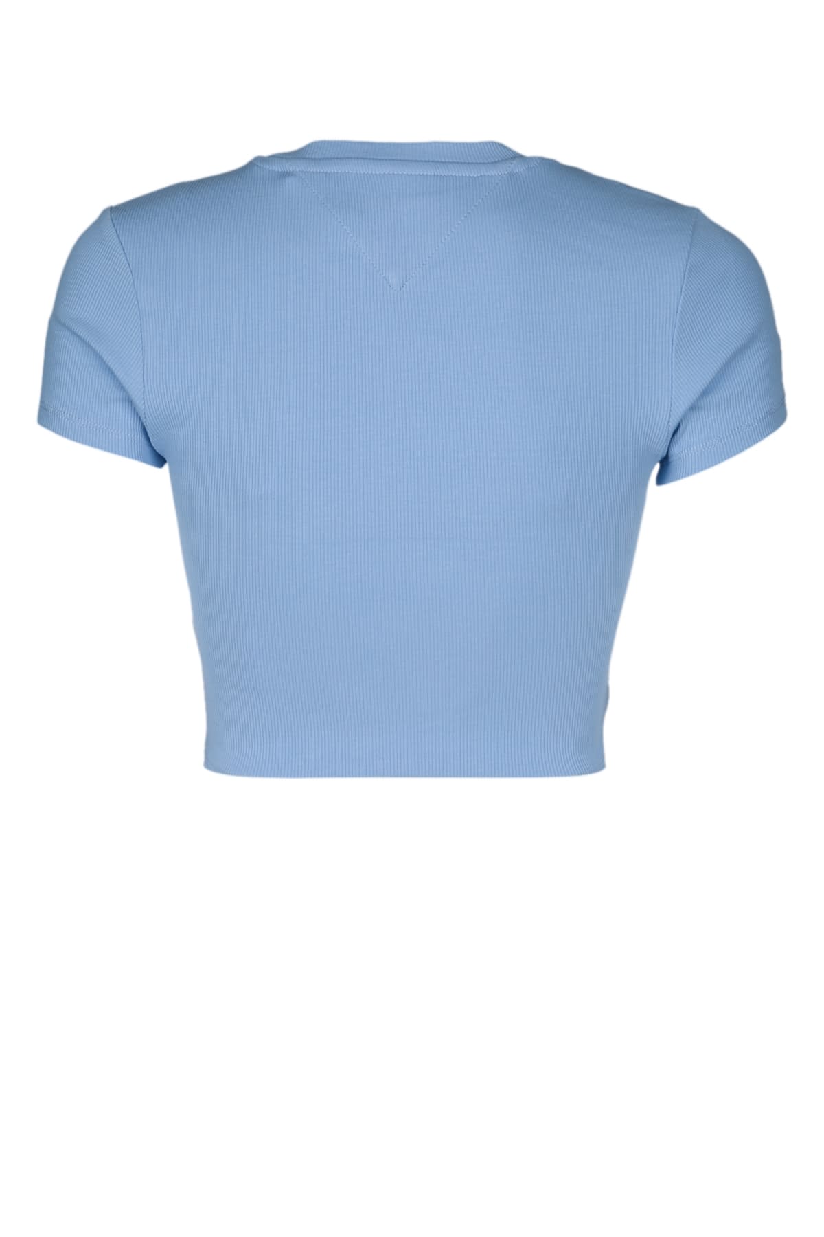 Tommy Jeans Women's Essential Logo Slim-fit T-shirt In Moderateblue