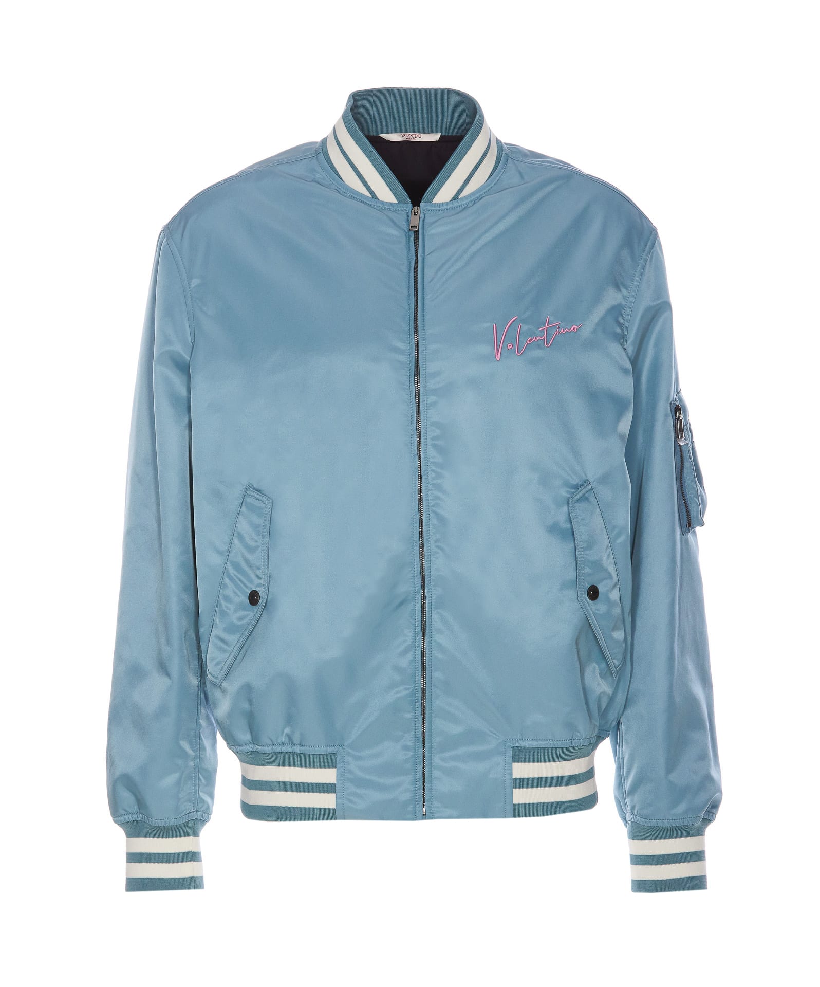 Shop Valentino Jacket In Blue