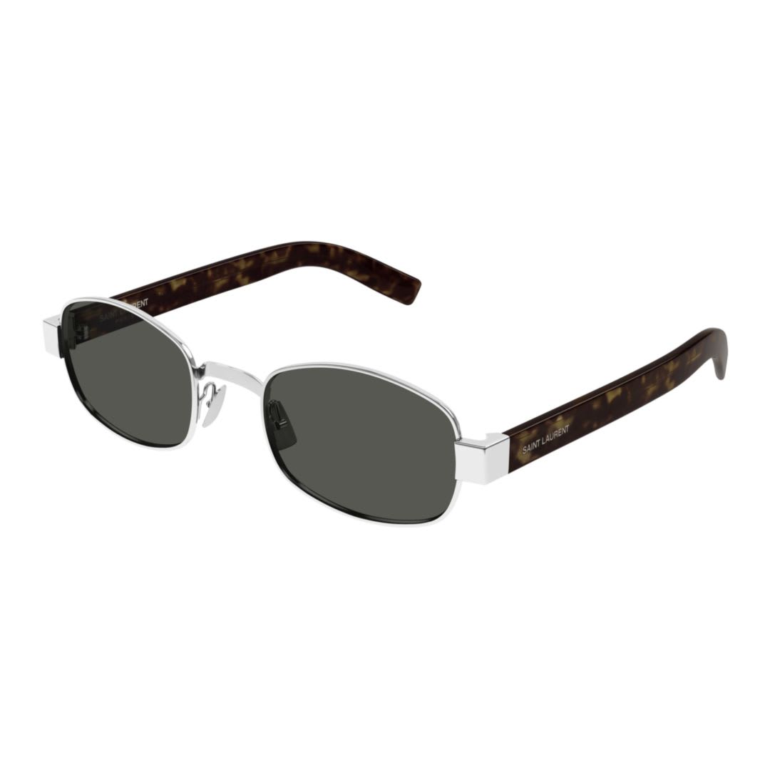 Saint Laurent Sl 706002-silver-havana-grey In Brown