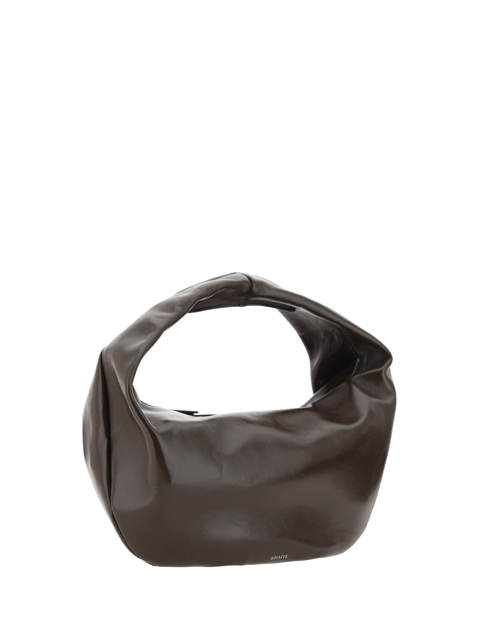 Shop Khaite Olivia Hobo Medium Shoulder Bag In Chestnut