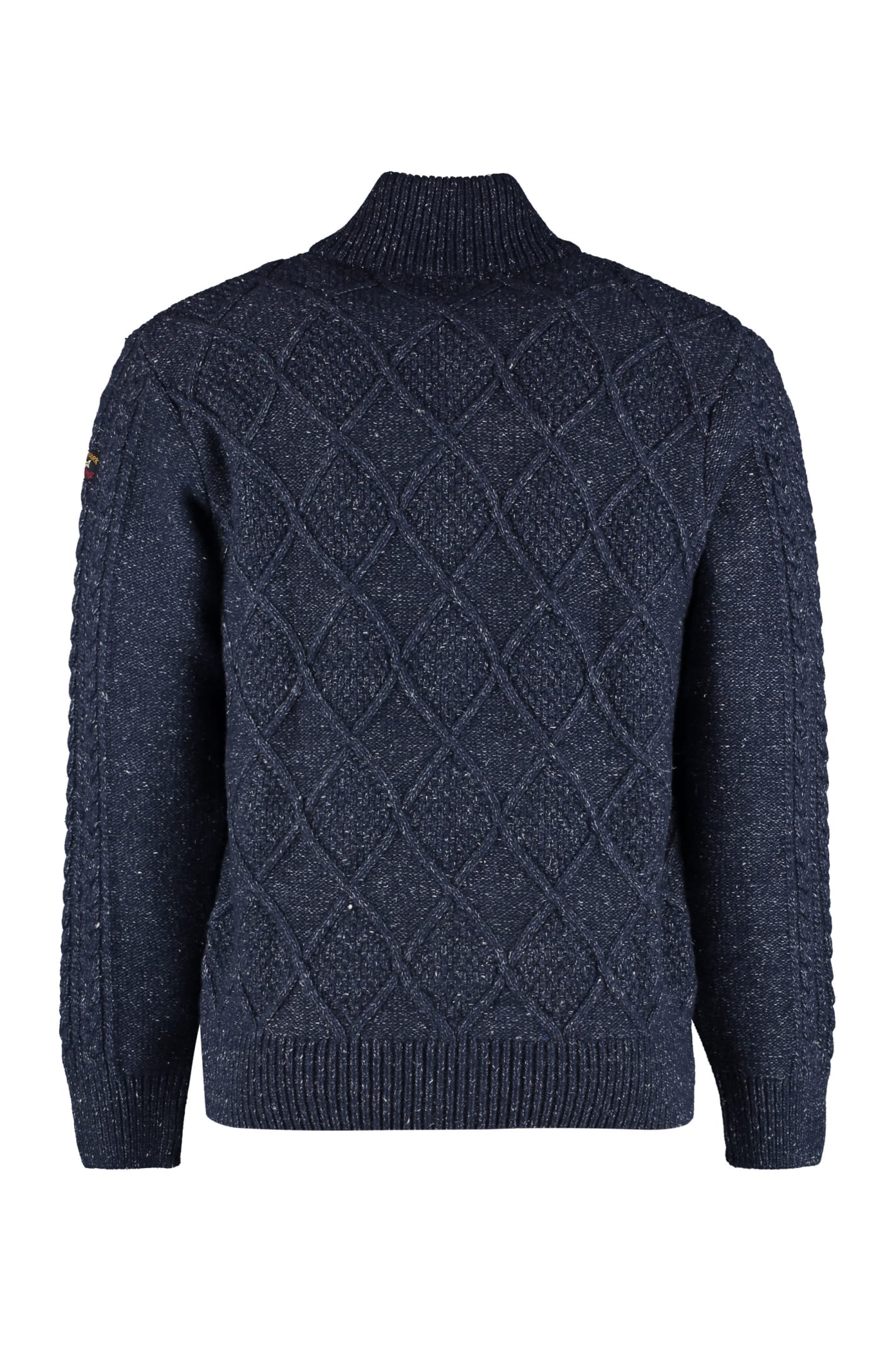 Shop Paul&amp;shark Wool Blend Turtleneck Sweater In Blue