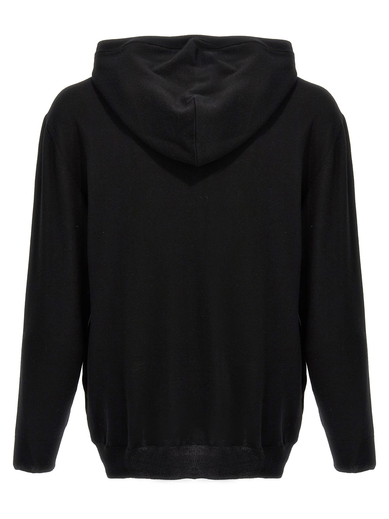 Shop Moschino Teddy Hooded Sweater In Black