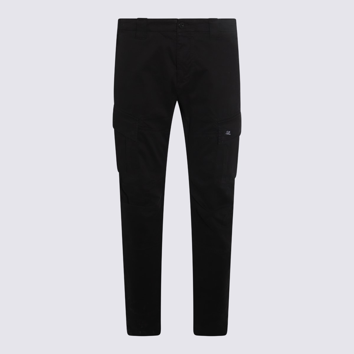C.p. Company Utility Trousers With Belt Loops And Cargo Pockets In Black