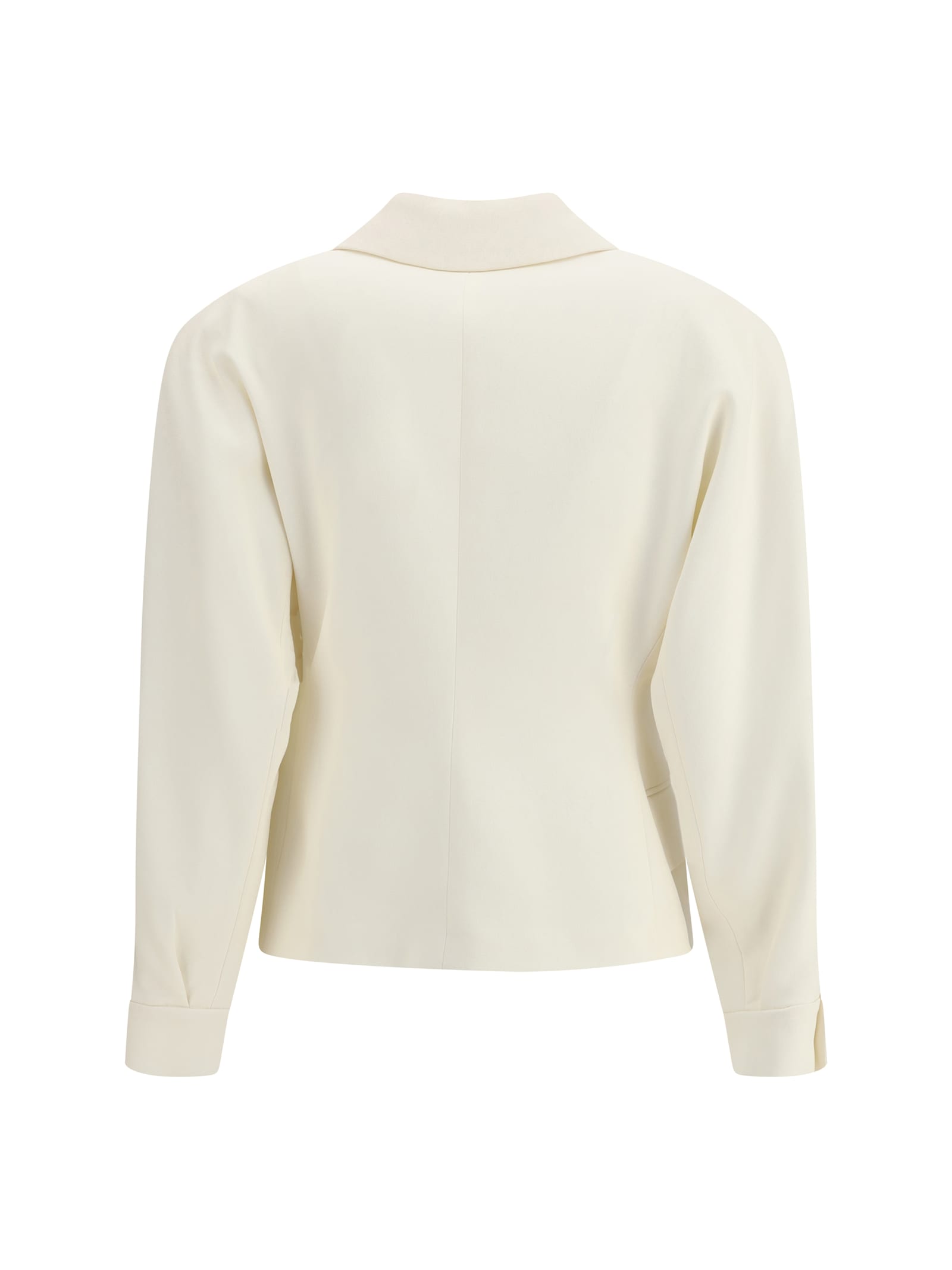 Alessandra Rich Crystal-embellished Double-breasted Jacket In Neutral