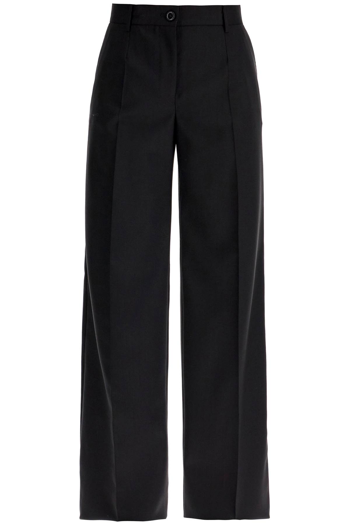 Shop Dolce & Gabbana Woolen Flare Pants In In Nero (black)