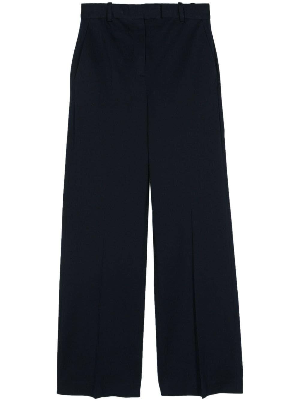 Circolo 1901 Wide-leg Stretch Cotton Pants In Blue
