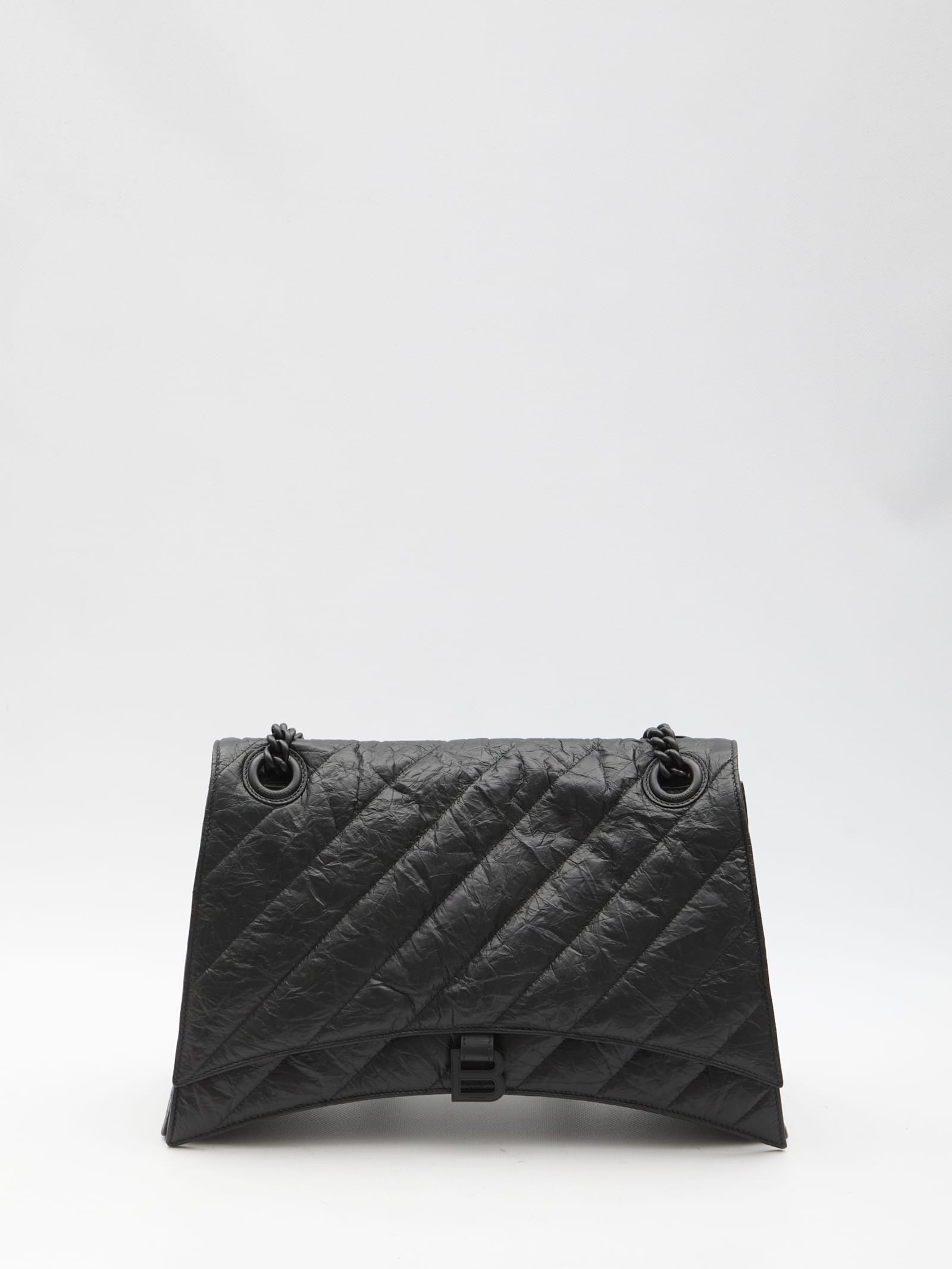 Shop Balenciaga Crush Large Bag In Black