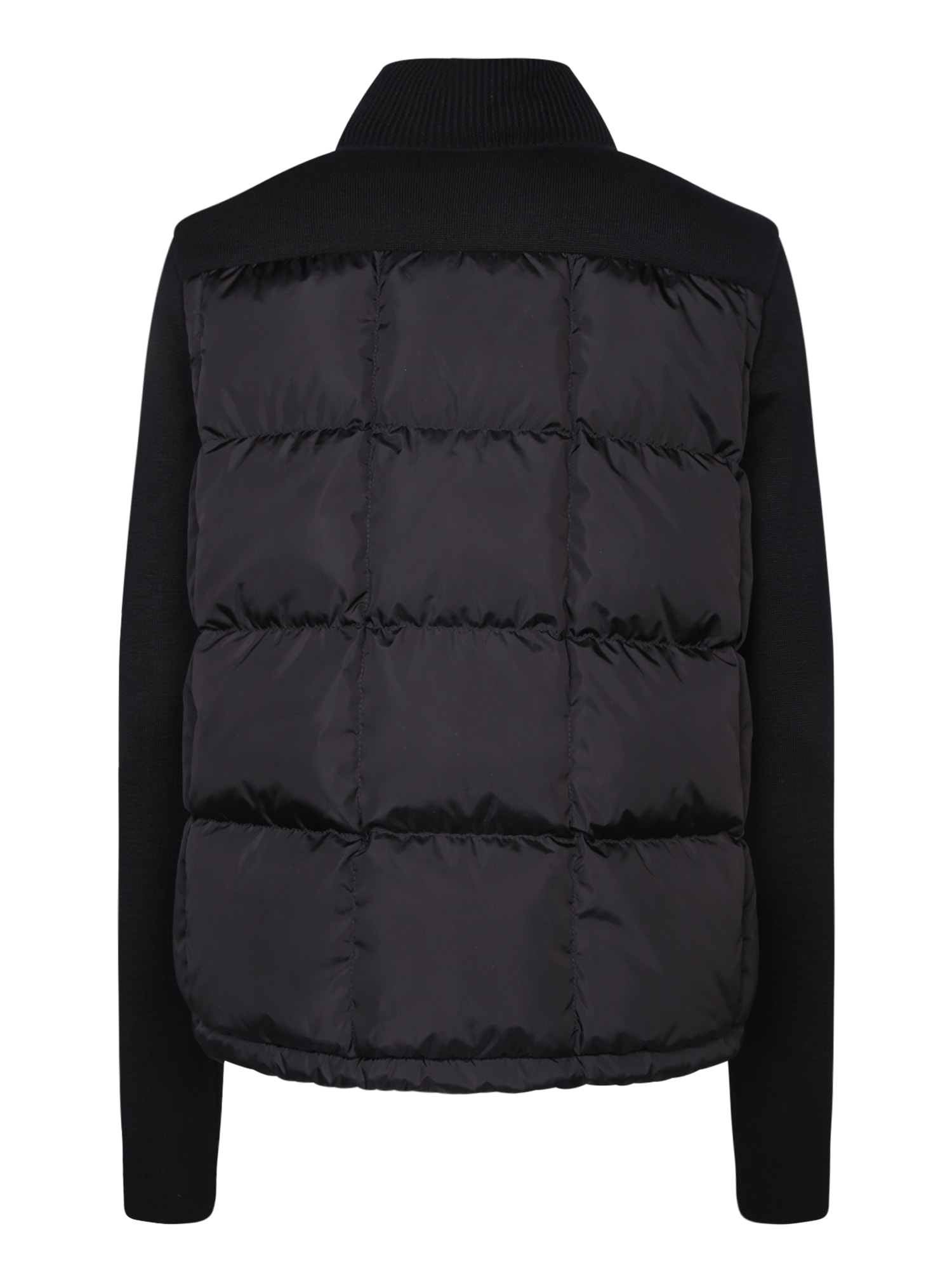 Shop Moncler Black Padded Cardigan