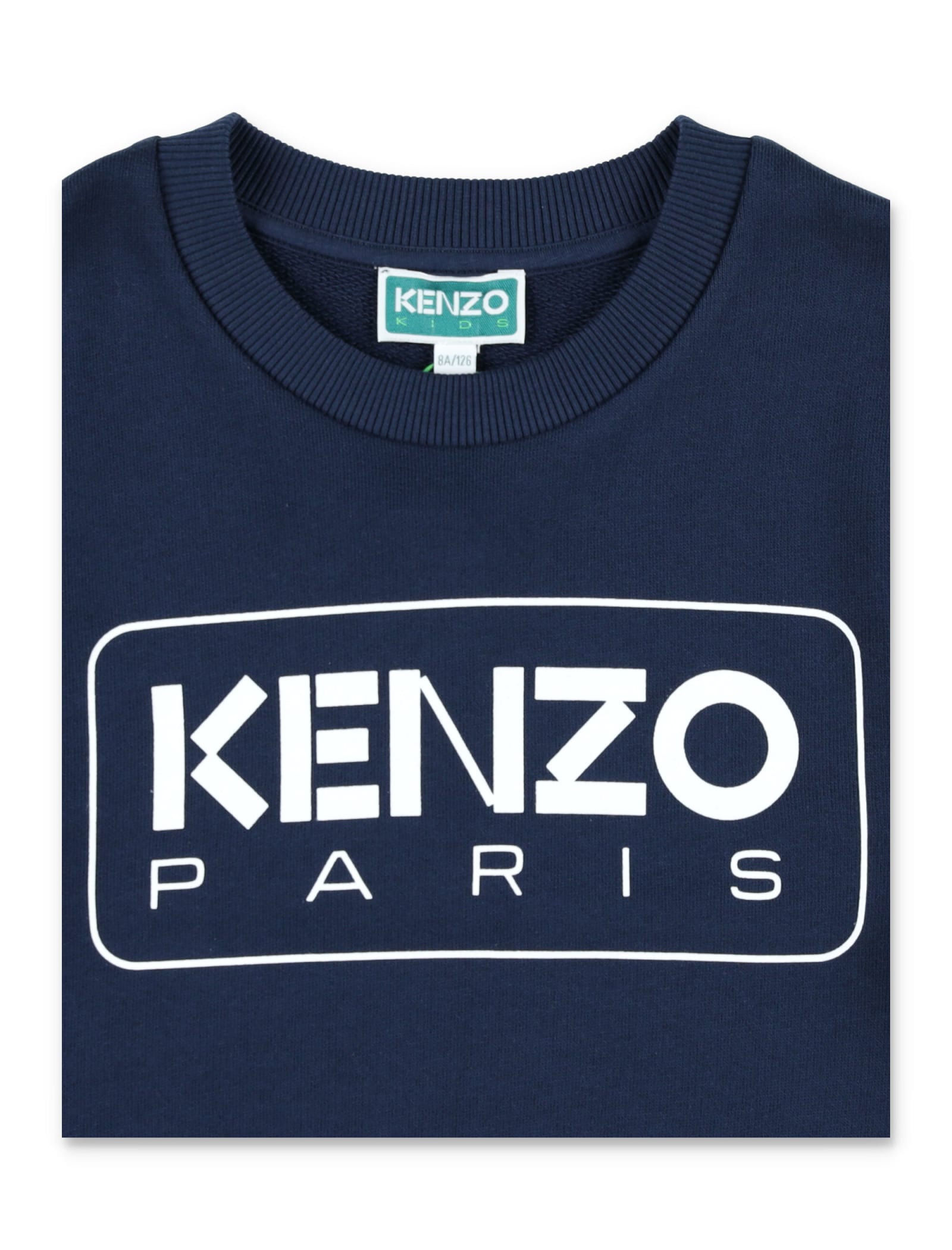 Shop Kenzo Logo Sweatshirt In Navy
