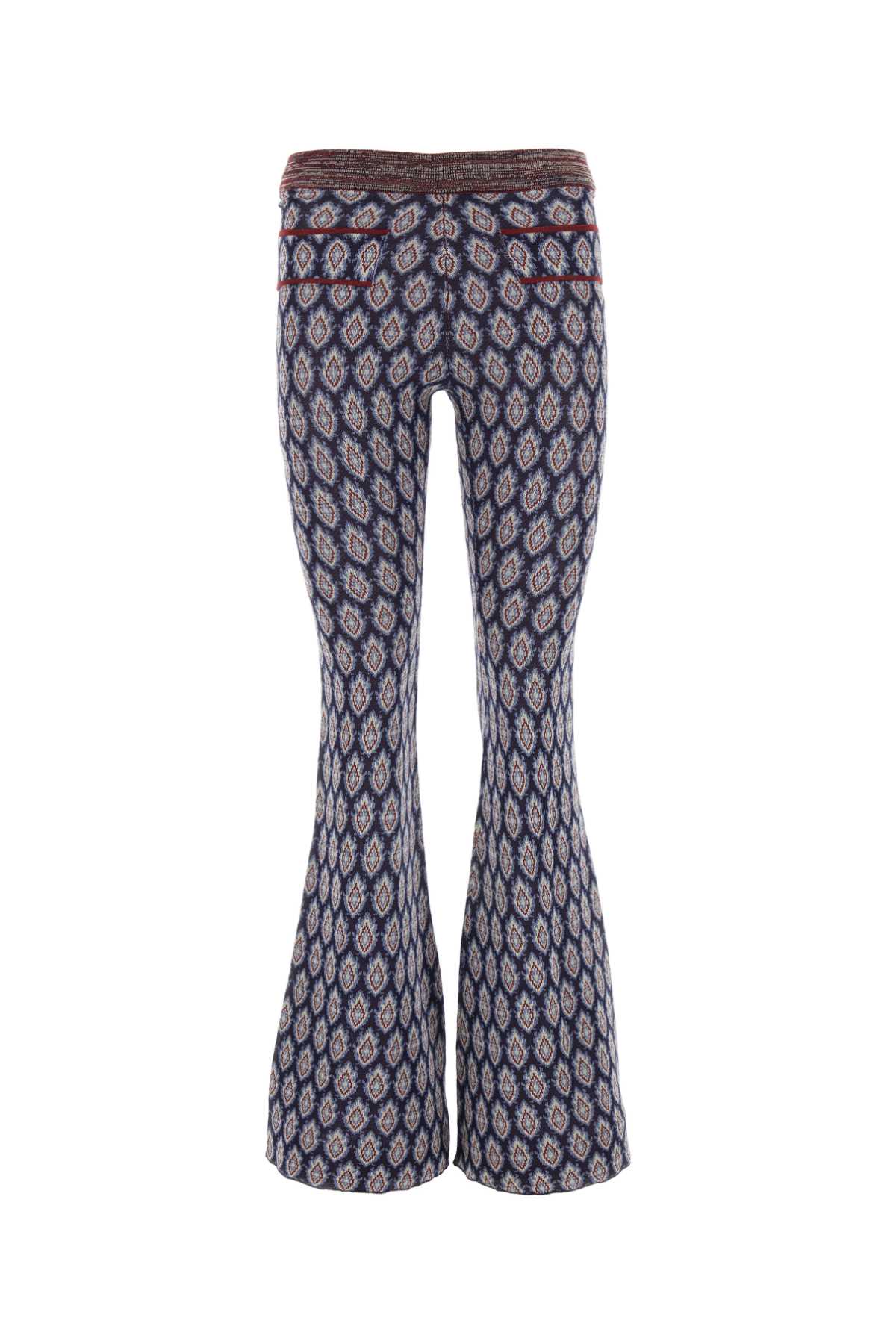 Shop Etro Embroidered Jacquard Pant In S9000