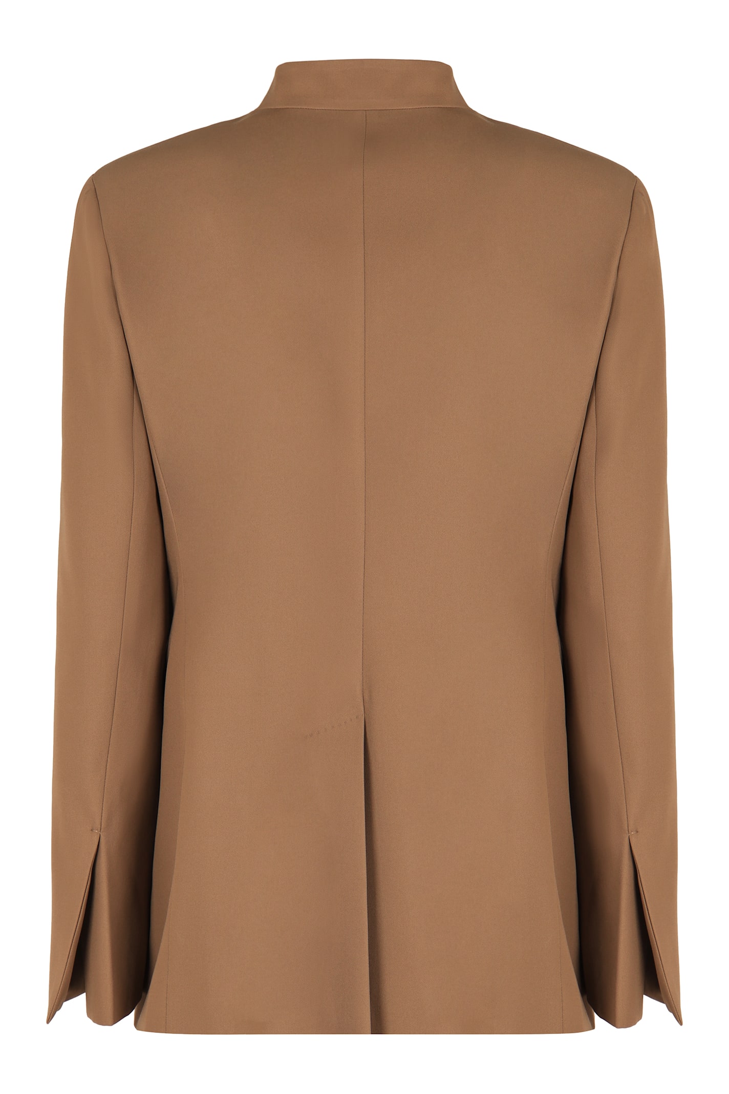 Max Mara Segnale Single-breasted One Button Jacket In Brown
