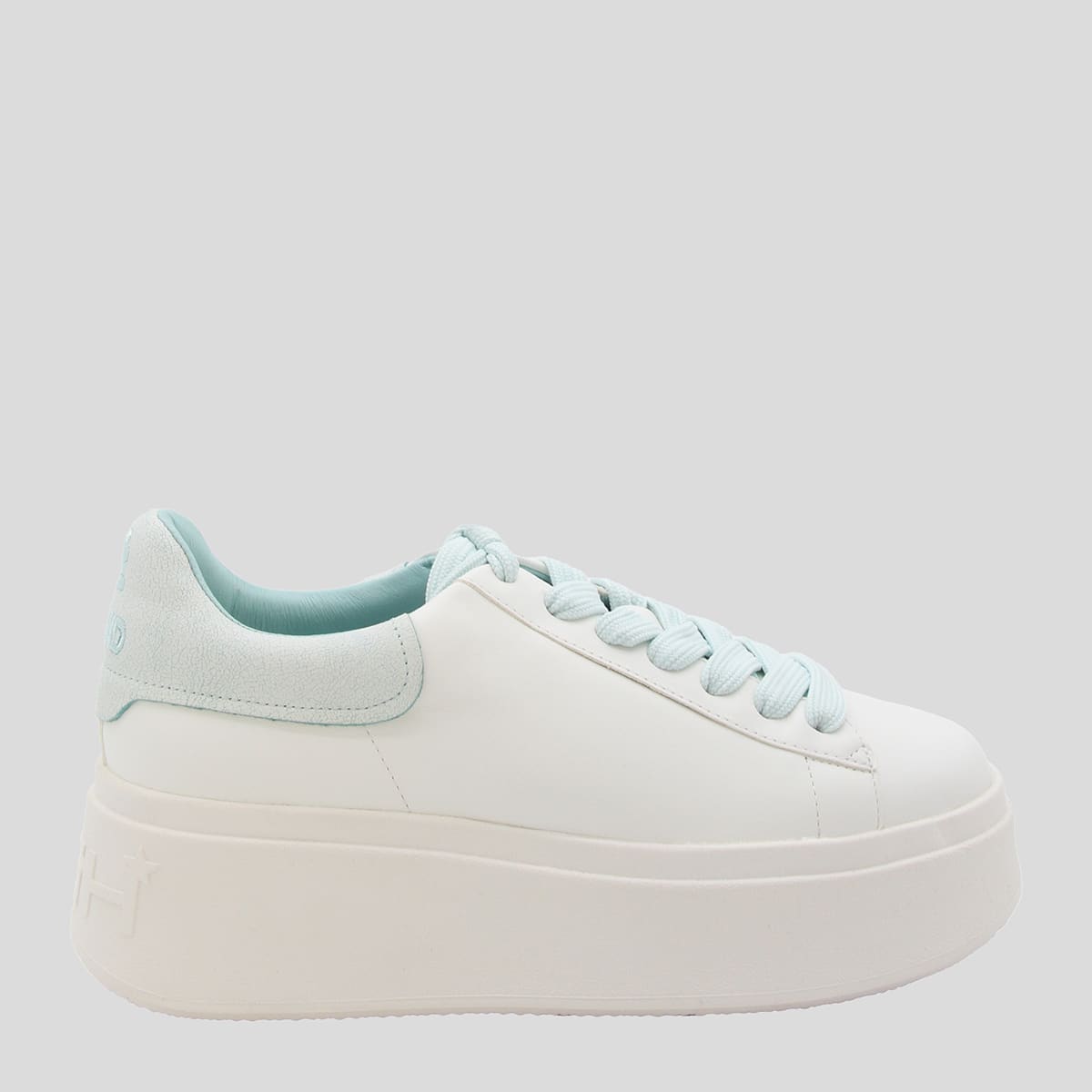 Shop Ash White Leather Sneakers In White/water