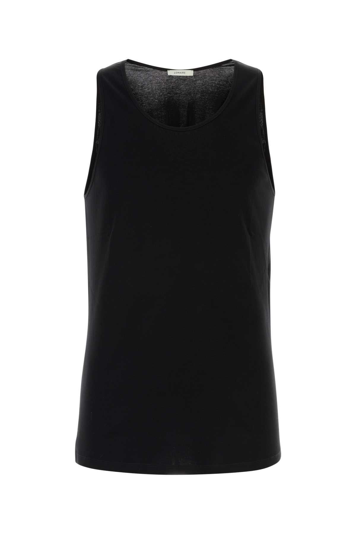 Black Cotton Tank Top