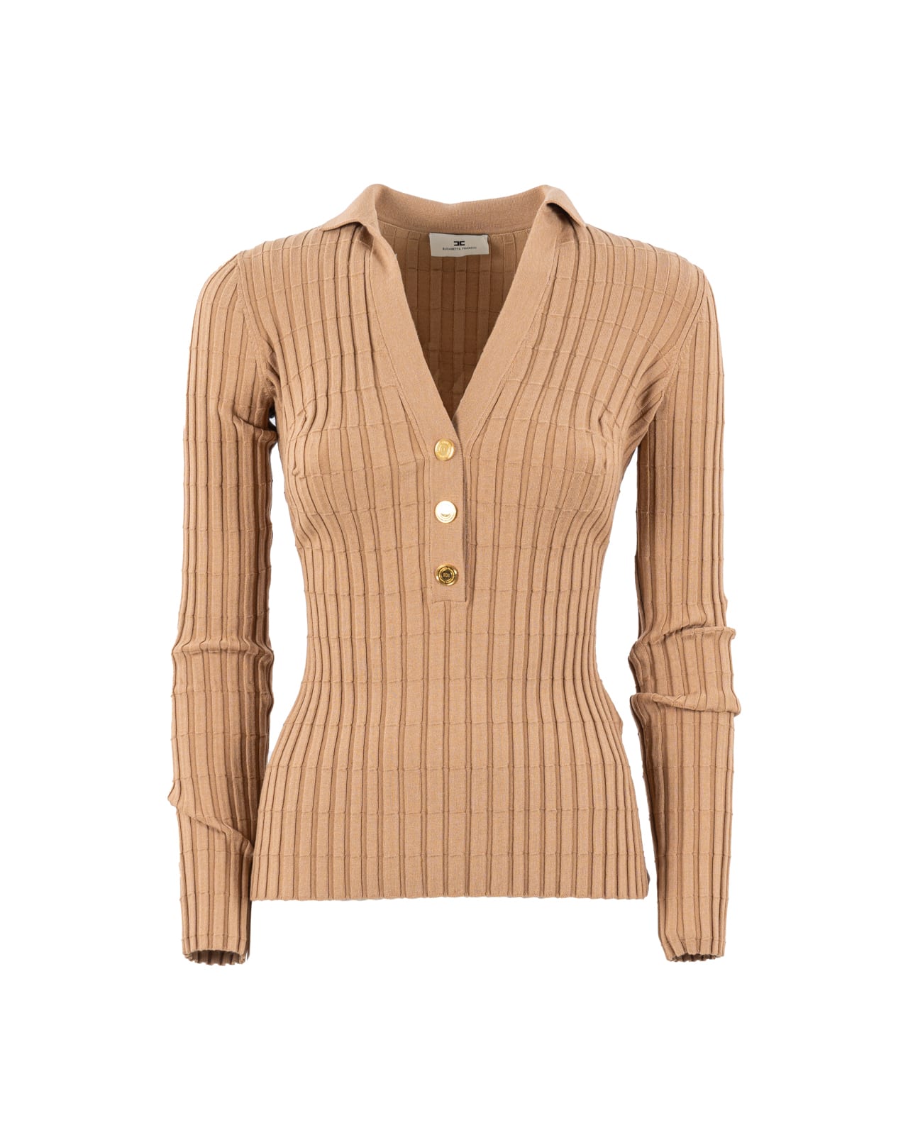 Shop Elisabetta Franchi Sweaters Camel